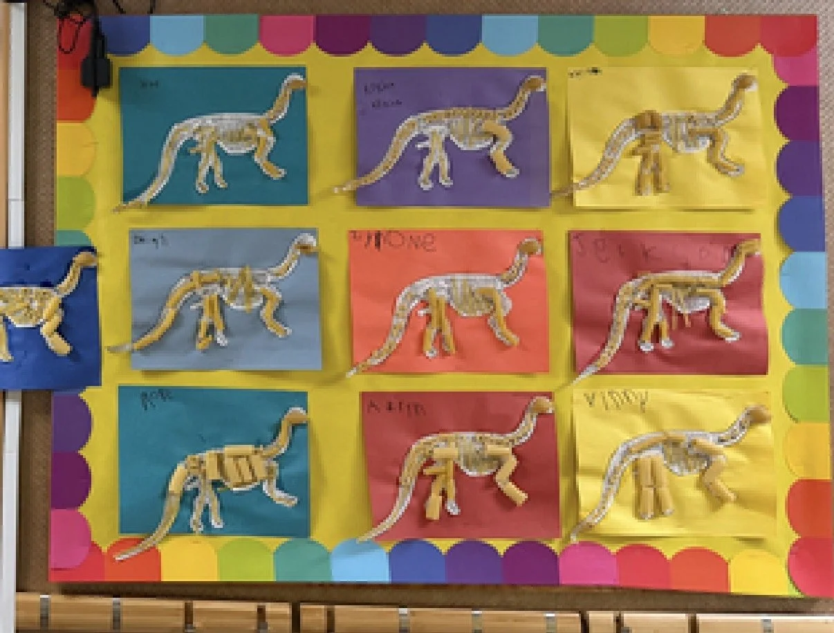 A dinosaur fine motor project