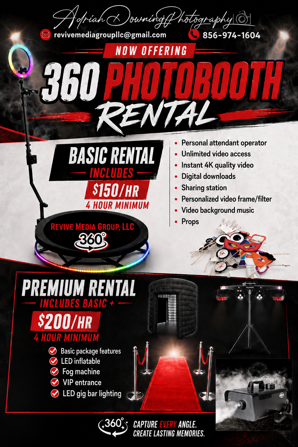 360 Photo Booth Services 🎥 📸 Basic Package