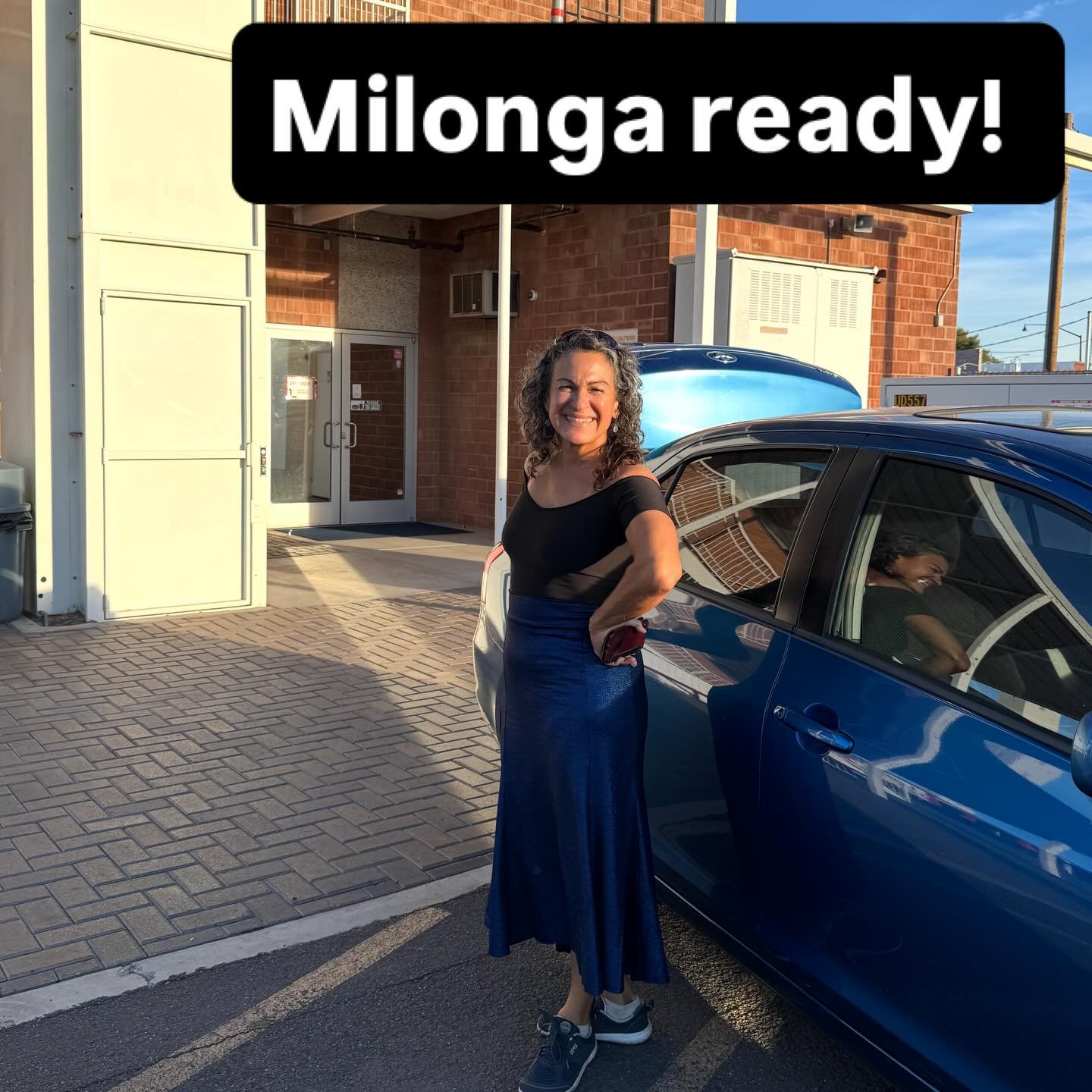 Looking forward to Milonga Amorosa tonight! Happy to match my car!! 😂 #milonga #argentinetango