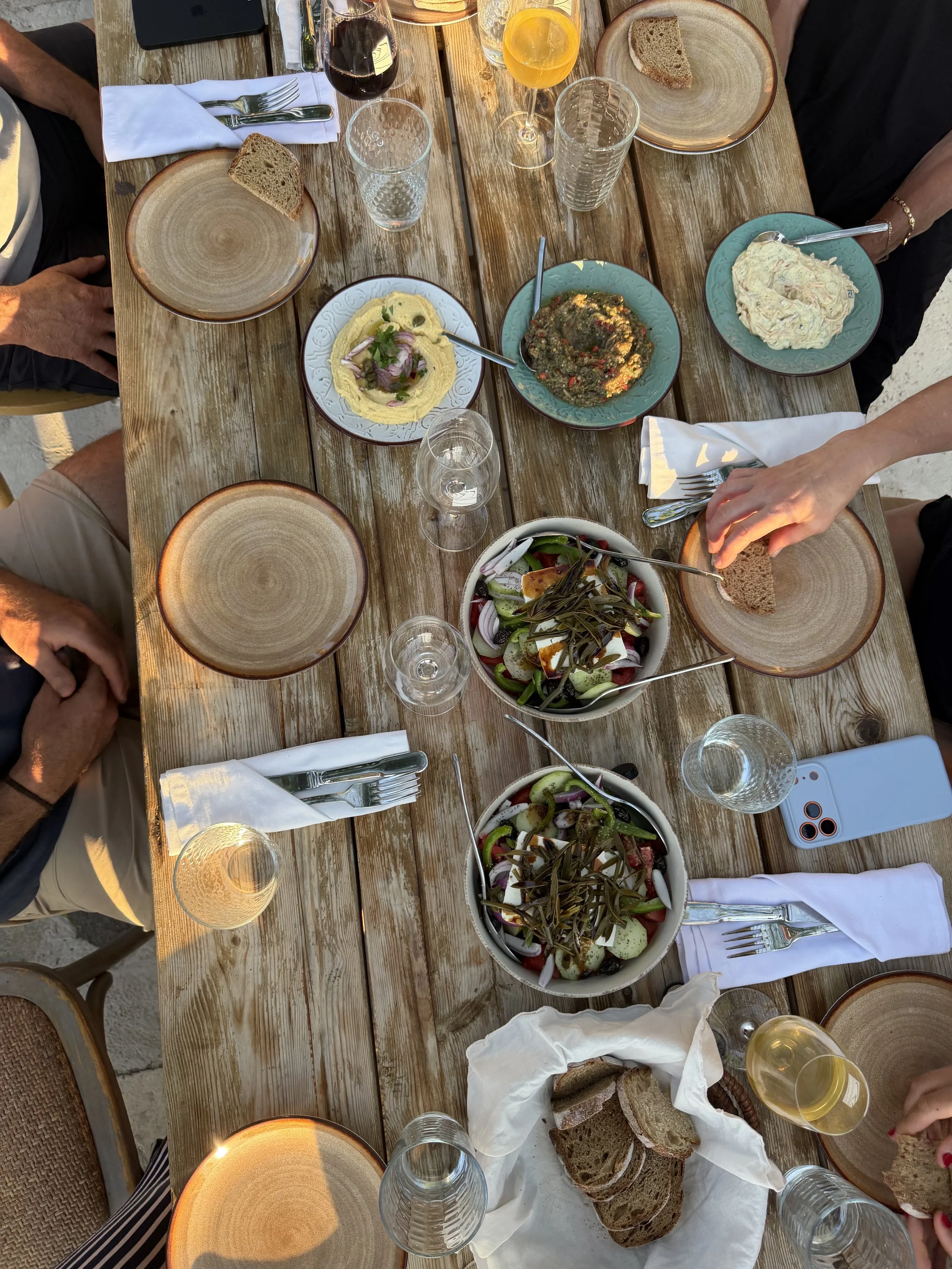 Ikaria, traditional Greek meze spread