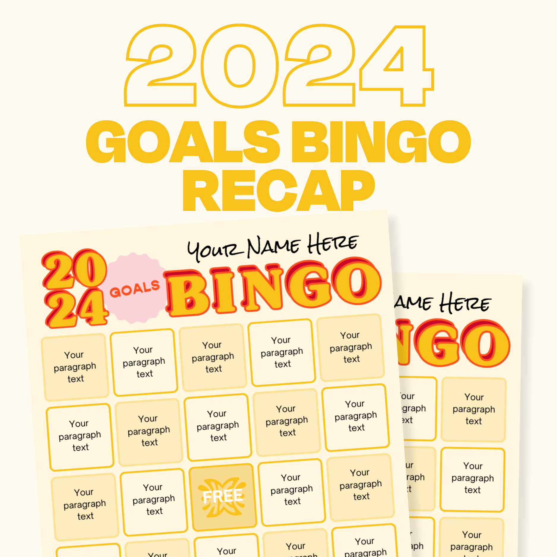 Family Goal Setting Bingo