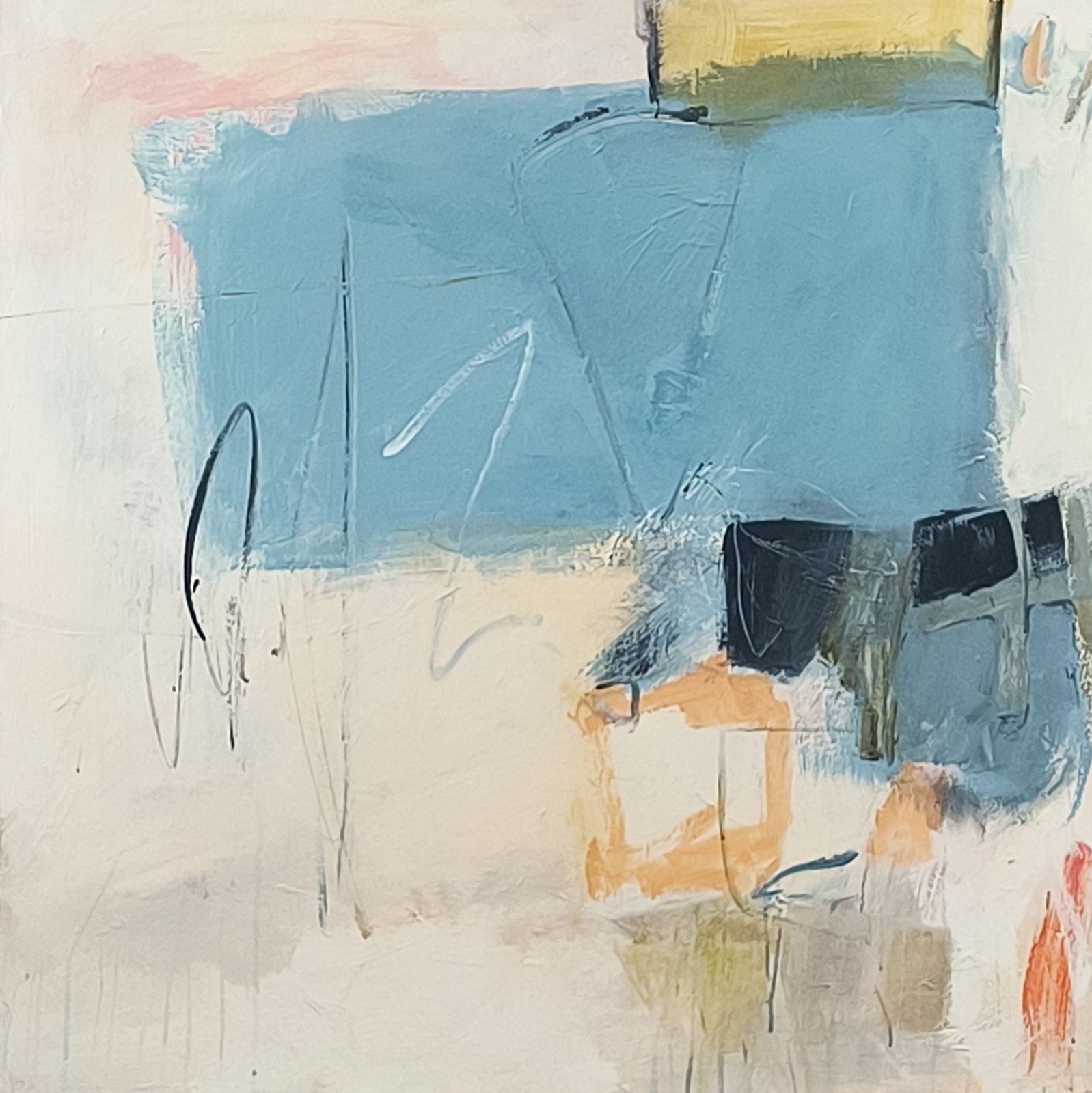 Lost in Blue Fields, acrylic on canvas 36x36
