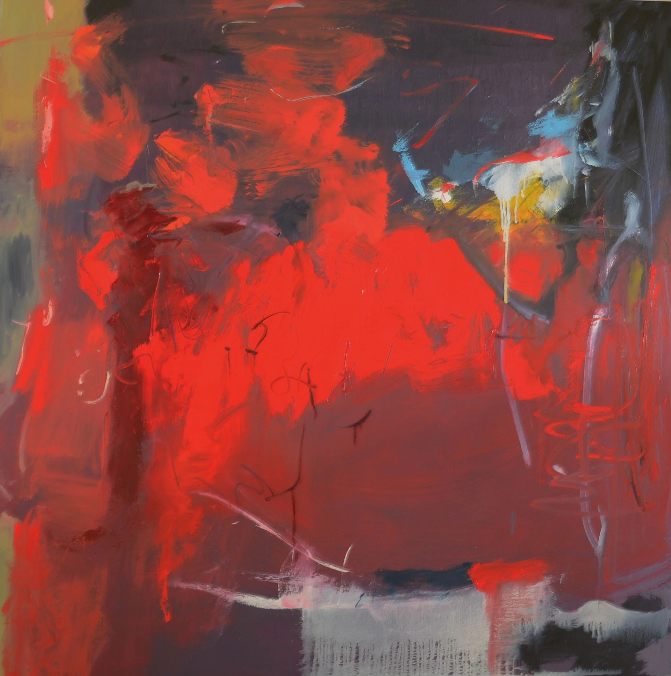 Casting Red to the Wind, oil on canvas 48x48