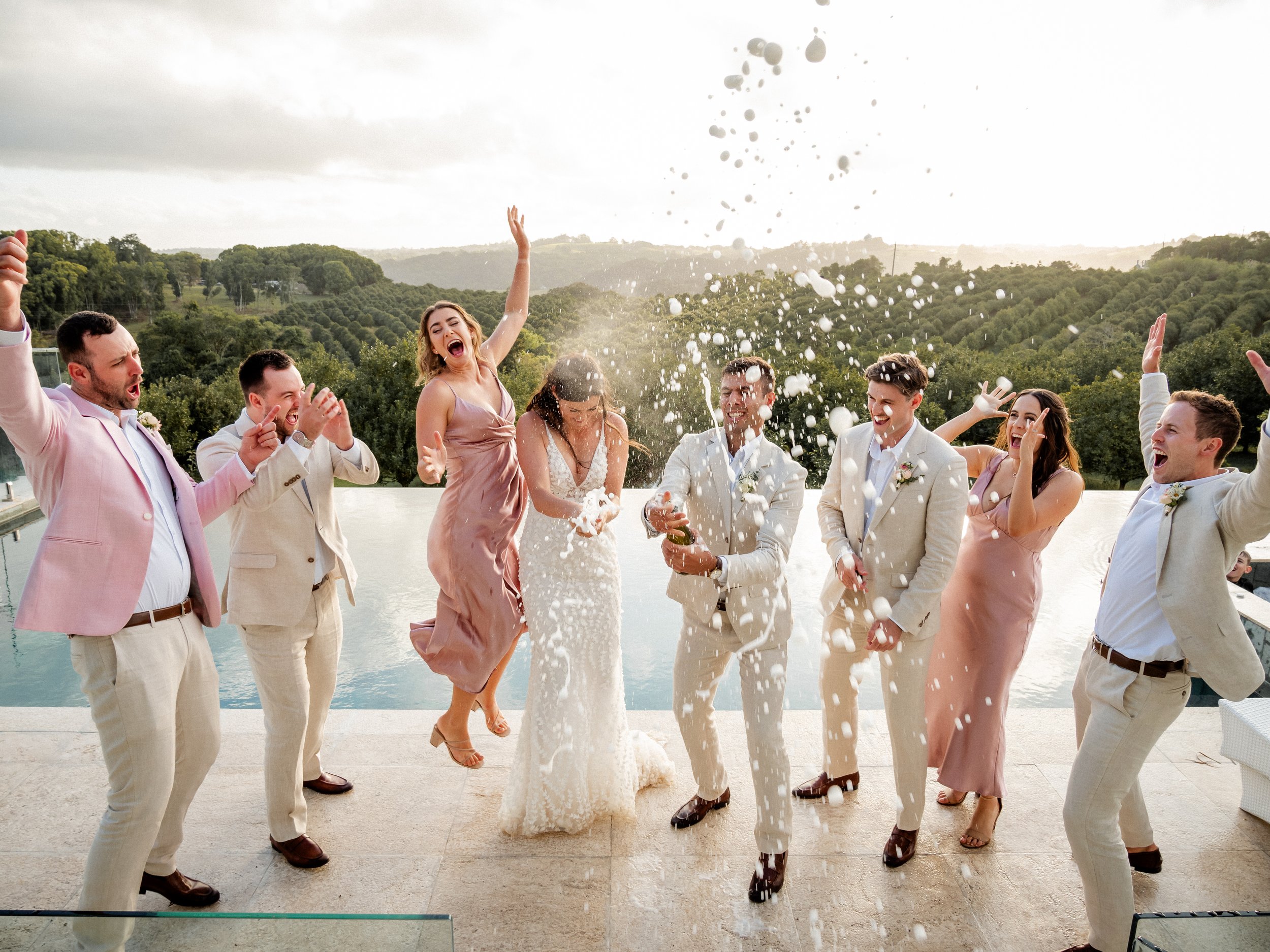 Tides Byron Estate Wedding Byron Bay Sean Reefman Photography champage pop 2.jpg