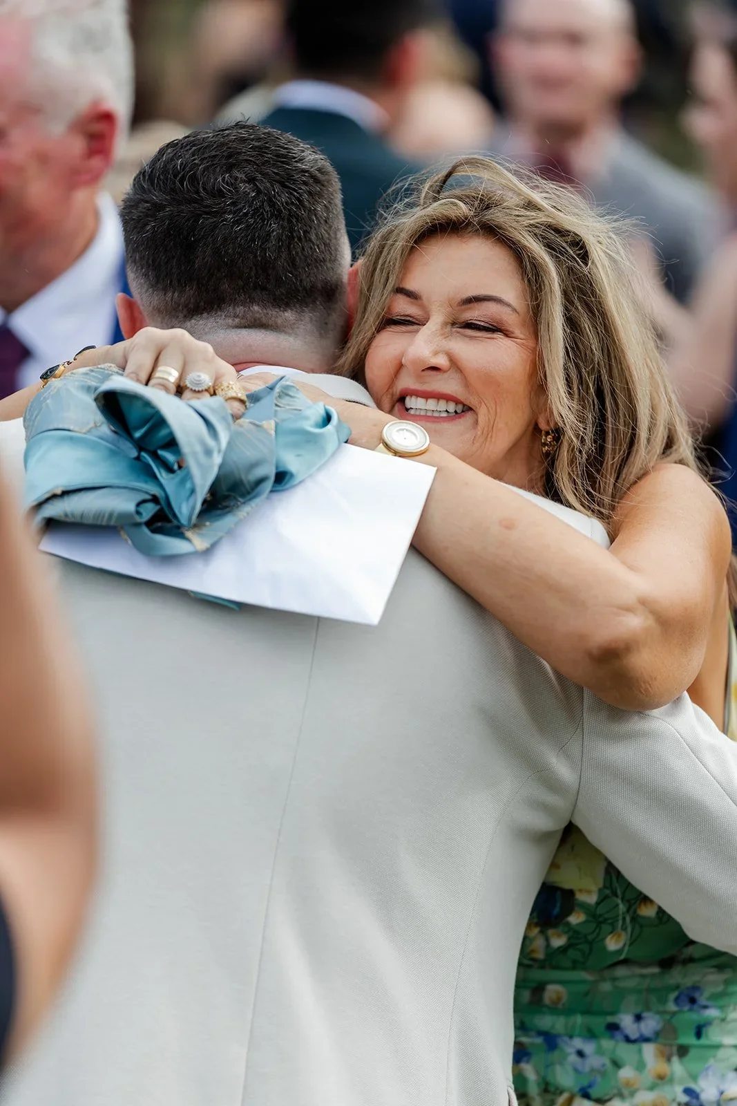 Guests embracing each other after the ceremony — Sean Reefman Photography