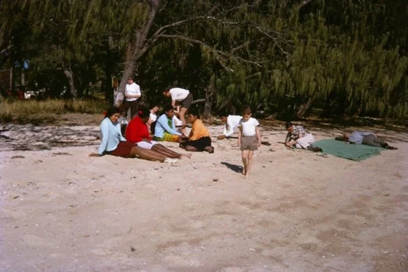 Family and friends on Morwong Beach