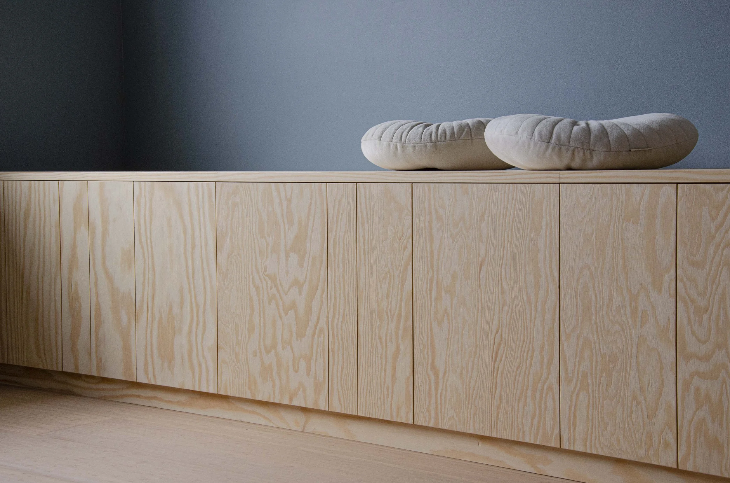 Lage kast/zitbank in Pools grenenhout