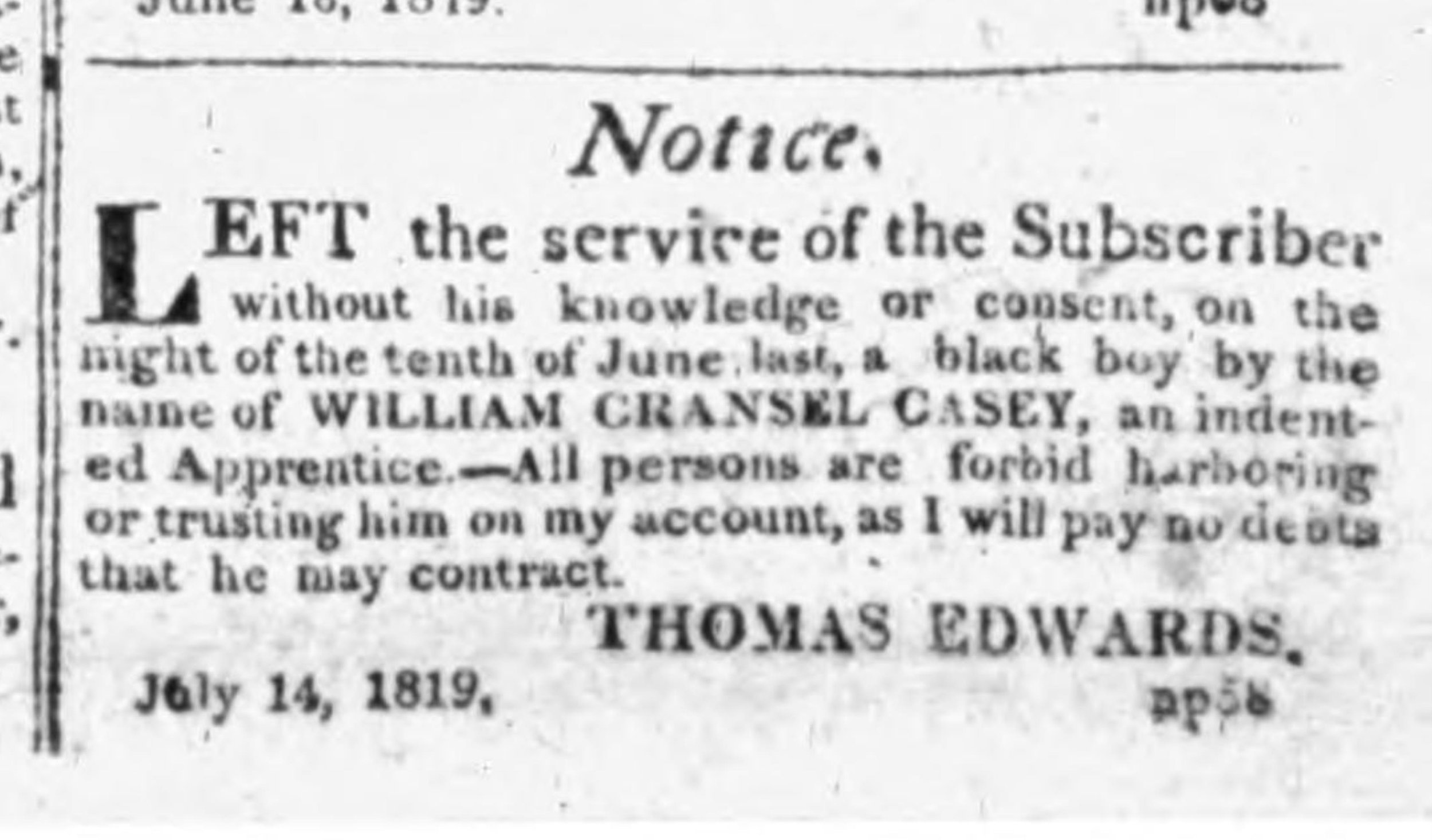Casey, William Cransel