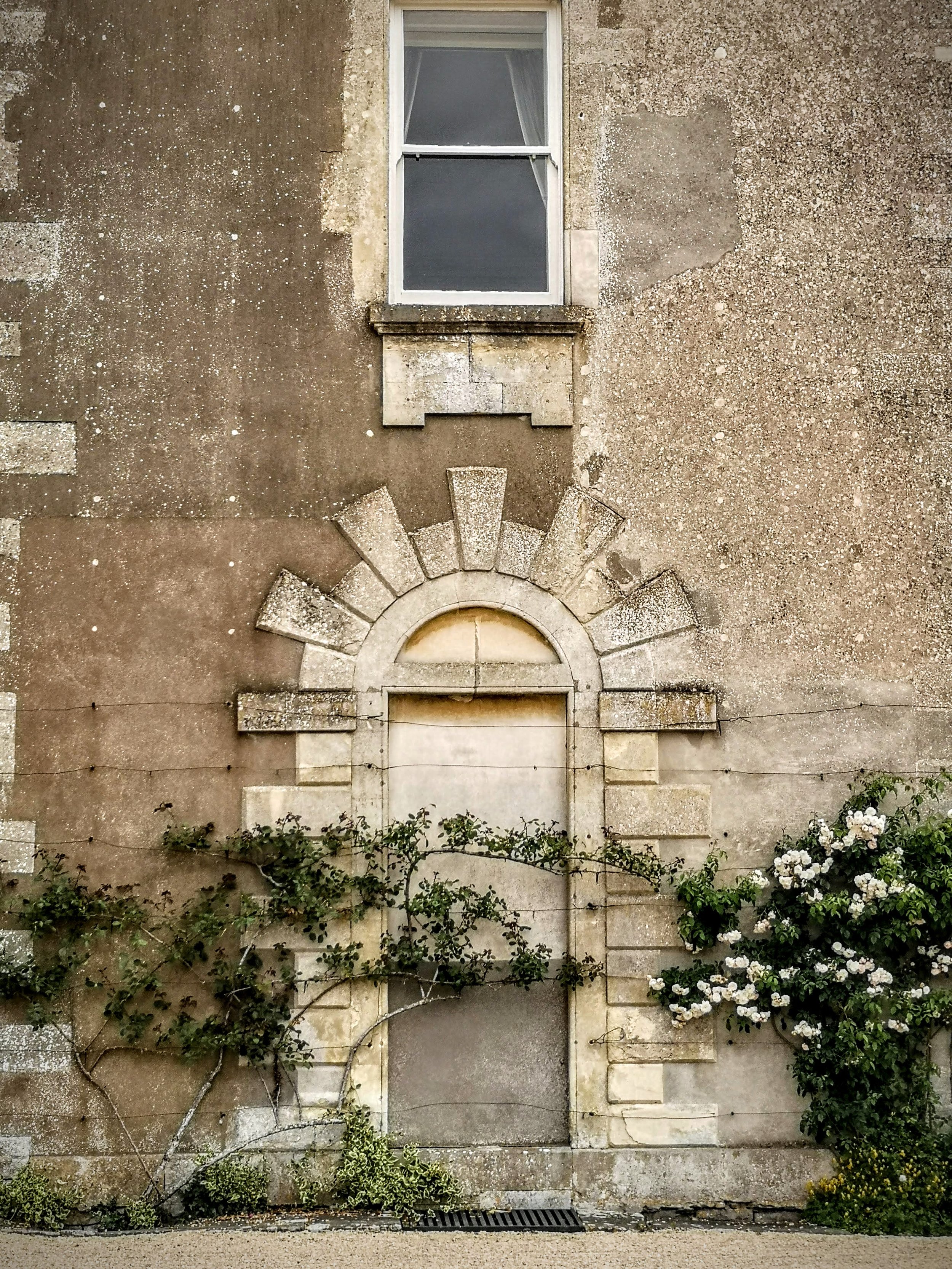 Elegant ghost door found at the Bathurst Estate in Cirencester, in the walls of the main house