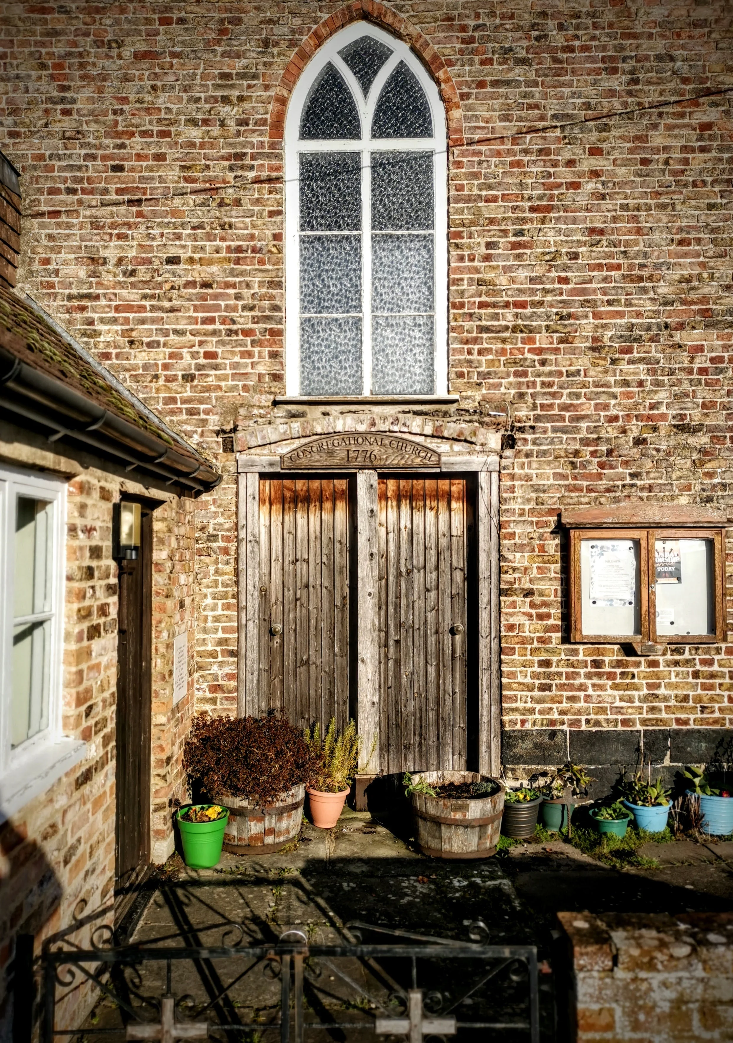 Twin doors to an old chapel in Frampton-on-Severn