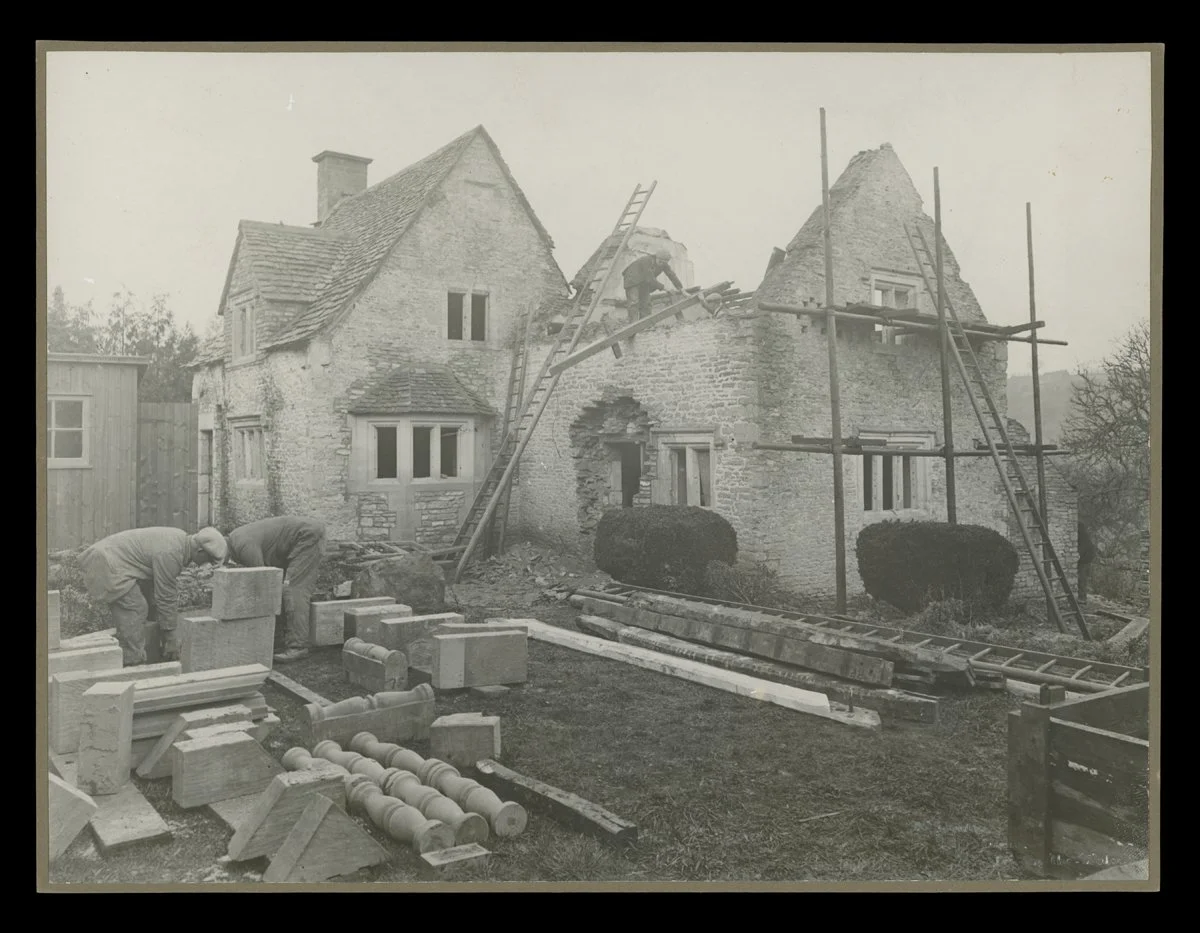 Work began deconstructing the house before shipping to Michigan.