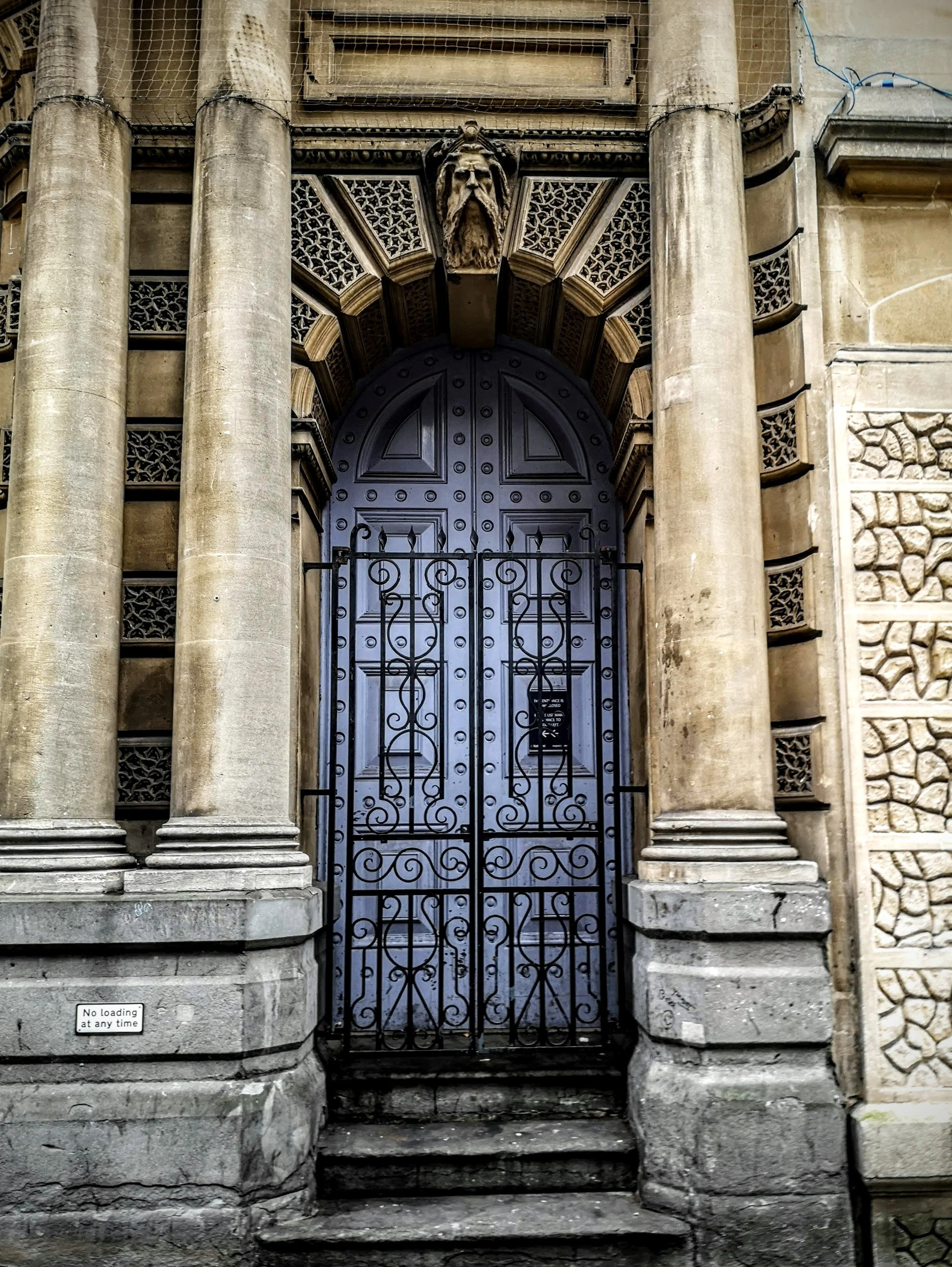 Old bank door on Corn Street in Bristol