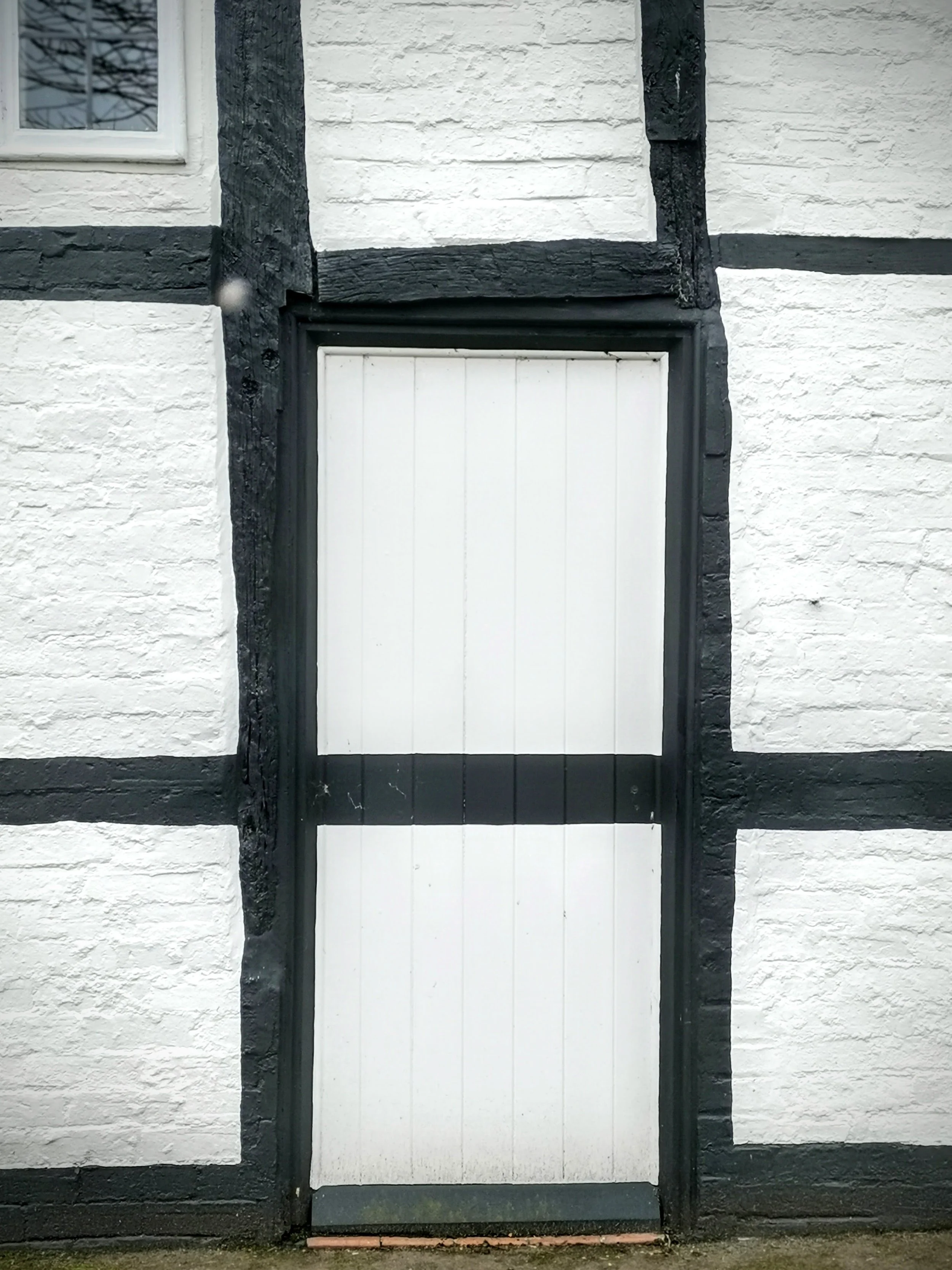 Featureless ex-door into a old Tudor building in Much Wenlock in Shropshire