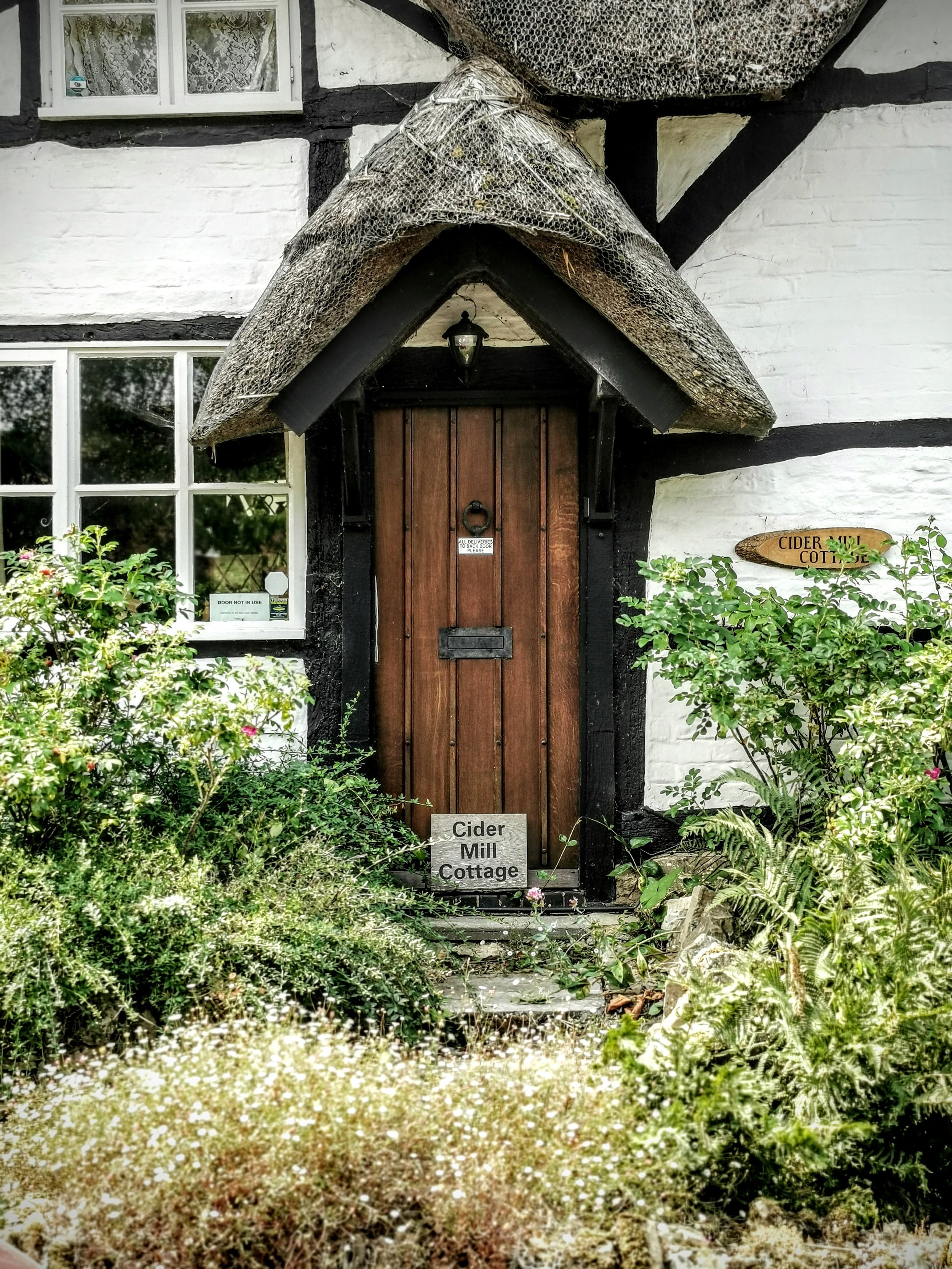 Doors not used anymore with thatched portico