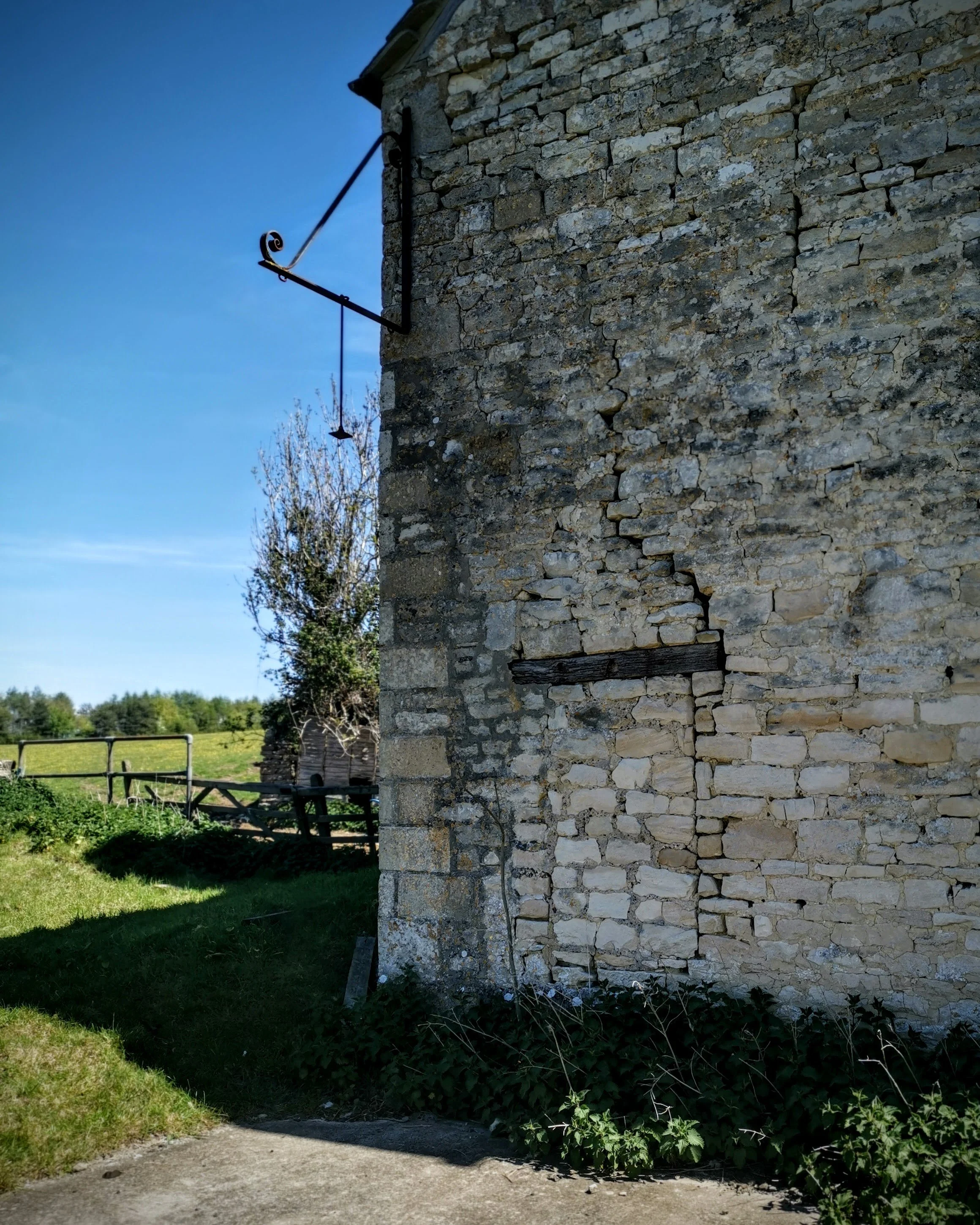 In the back of an old barn near Avening in Gloucestershire