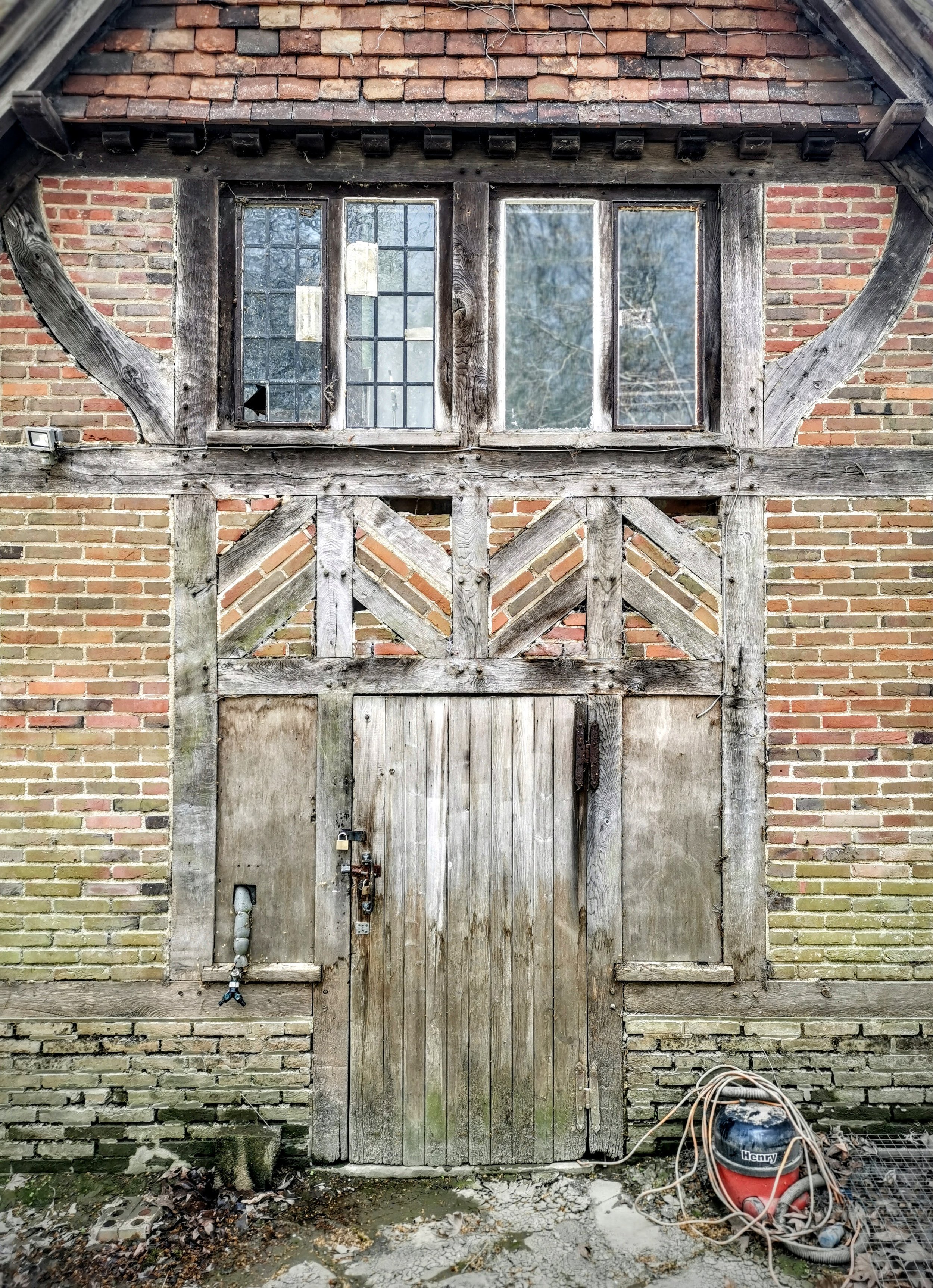 Door to the old boathouse of Carmel College, called the 'Jewish Eton', which closed in the 1990s