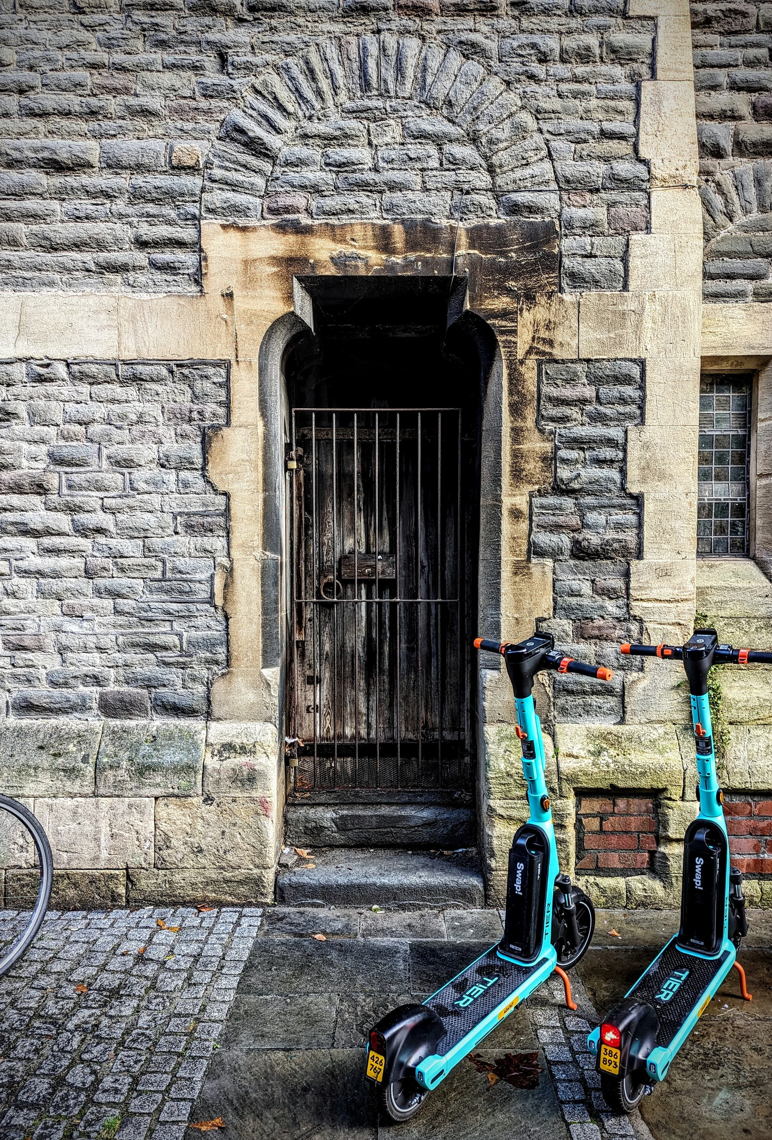 This was once one of the doors to the Old Seaman's Mission Church on Price Street in Bristol, a stone's throw from Queen's Square. Building was finished in 1880 but the church was damaged during the Blitz of 1940 and the front of the structure was ba