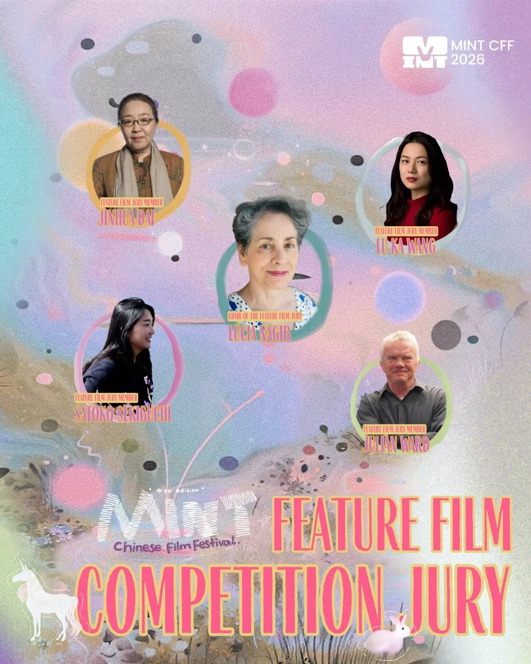 🙌 2026 Juries Announcement - 4th MINT Chinese Film Festival Competitions

🙌We&lsquo;re thrilled to announce that our 2026 Juries comprise 8 renowned international film directors, film scholars, producers, distributors, and critics. They will play a