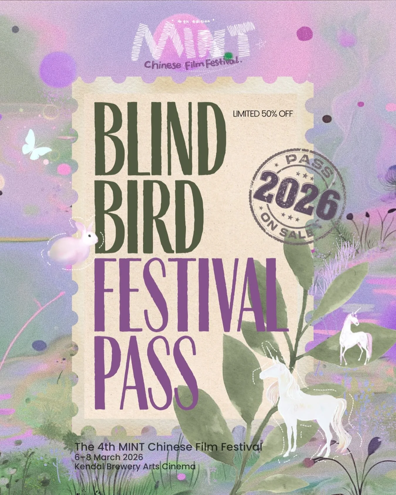 Blind Bird Festival Pass On Sale from NOW! Don&rsquo;t Miss Out!🎟️ 

You can now secure your Blind Bird Festival Passes for attending the 4th edition of Mint Chinese Film Festival 2025 at Kendal Brewery Arts @brewery_arts_kendal with 50% off from re