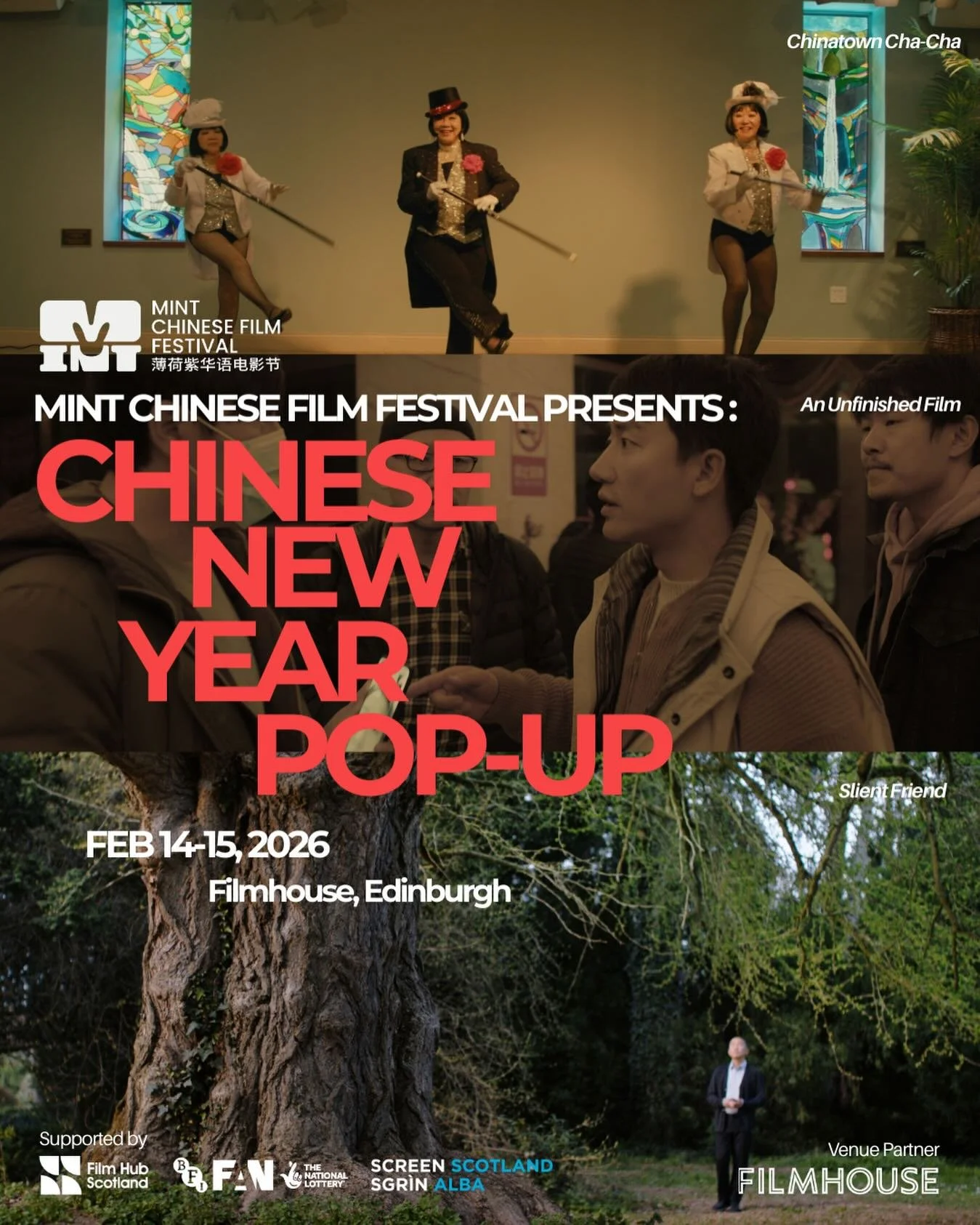 To welcome the Chinese New Year and the upcoming 4th MINT Chinese Film Festival, we&rsquo;re bringing a special Chinese New Year Pop-Up to Filmhouse @filmhouse_edinburgh in Edinburgh next week!!

A curated programme celebrating cross-cultural storyte