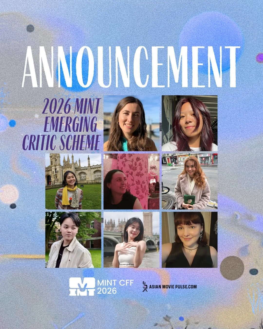 We&rsquo;re excited to introduce the members of the 2026 MINT Emerging Film Critics Scheme as we continue to celebrate emerging voices and exceptional films! 🎞️

🎉 This year&rsquo;s open call received an incredible number of submissions from talent