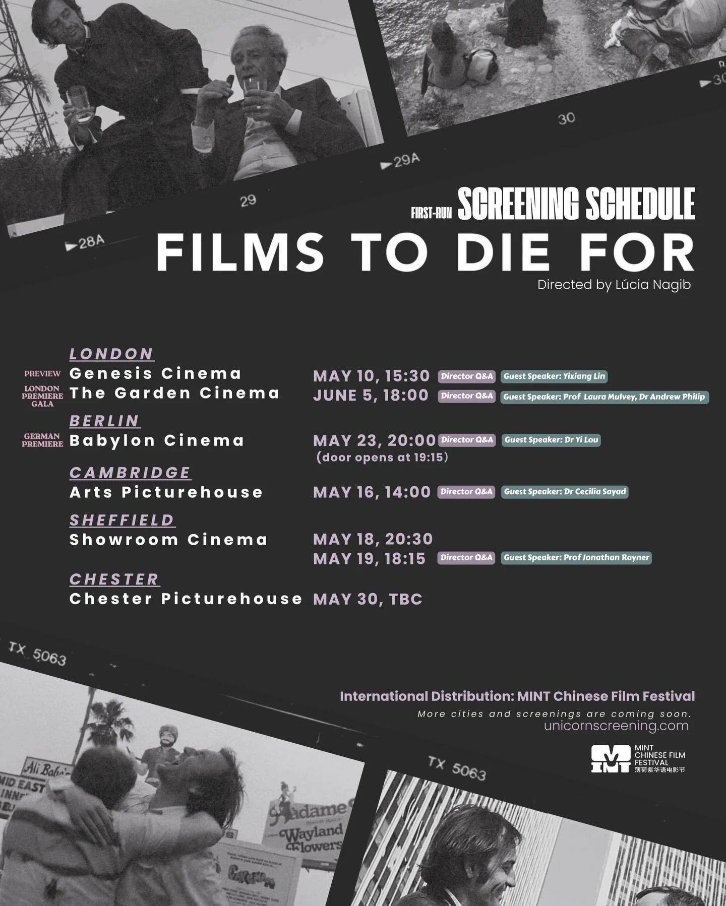 ✨ We&rsquo;re excited to announce our new MINT Release: Films to Die For (2025) directed by L&uacute;cia Nagib, launching this May! This international release is brought to you by film curator Yixiang Lin and presented by the MINT Chinese Film Festiv