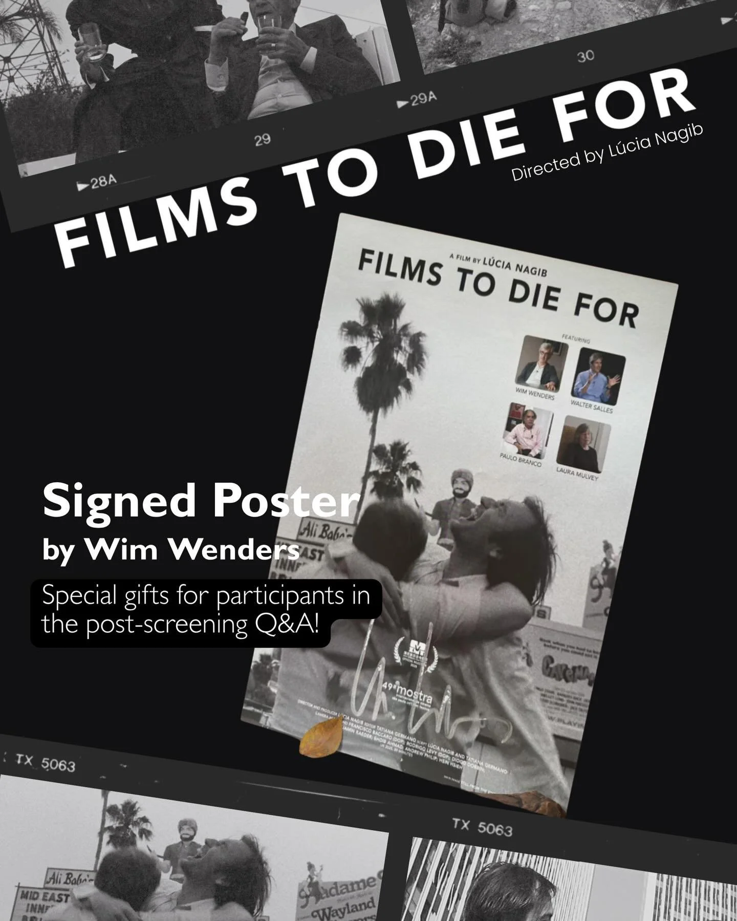 ✨ Tomorrow night, May 23 at 8PM, Films to Die For premieres in Germany at @babylonberlin !

To celebrate this special screening, we will have exclusive posters signed by Wim Wenders @wimwendersfoundation , gifted to audience who participate in the po