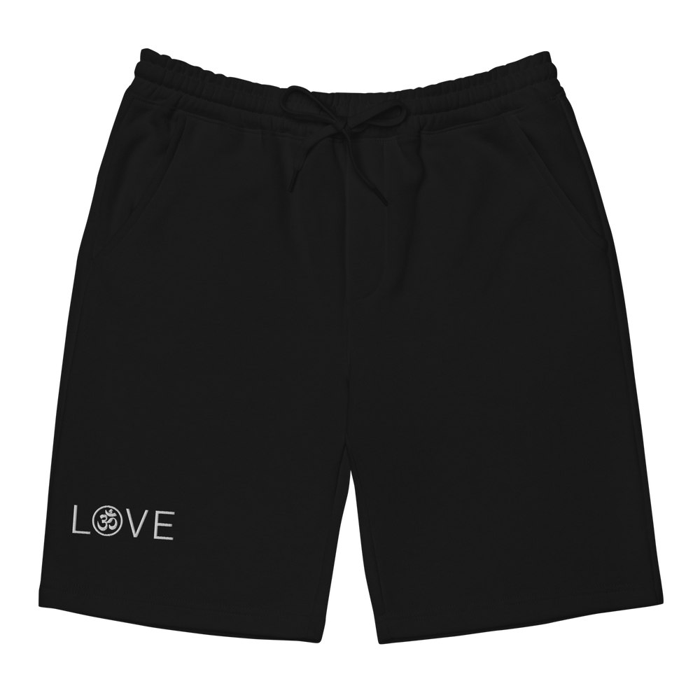 mens-fleece-shorts-black-front