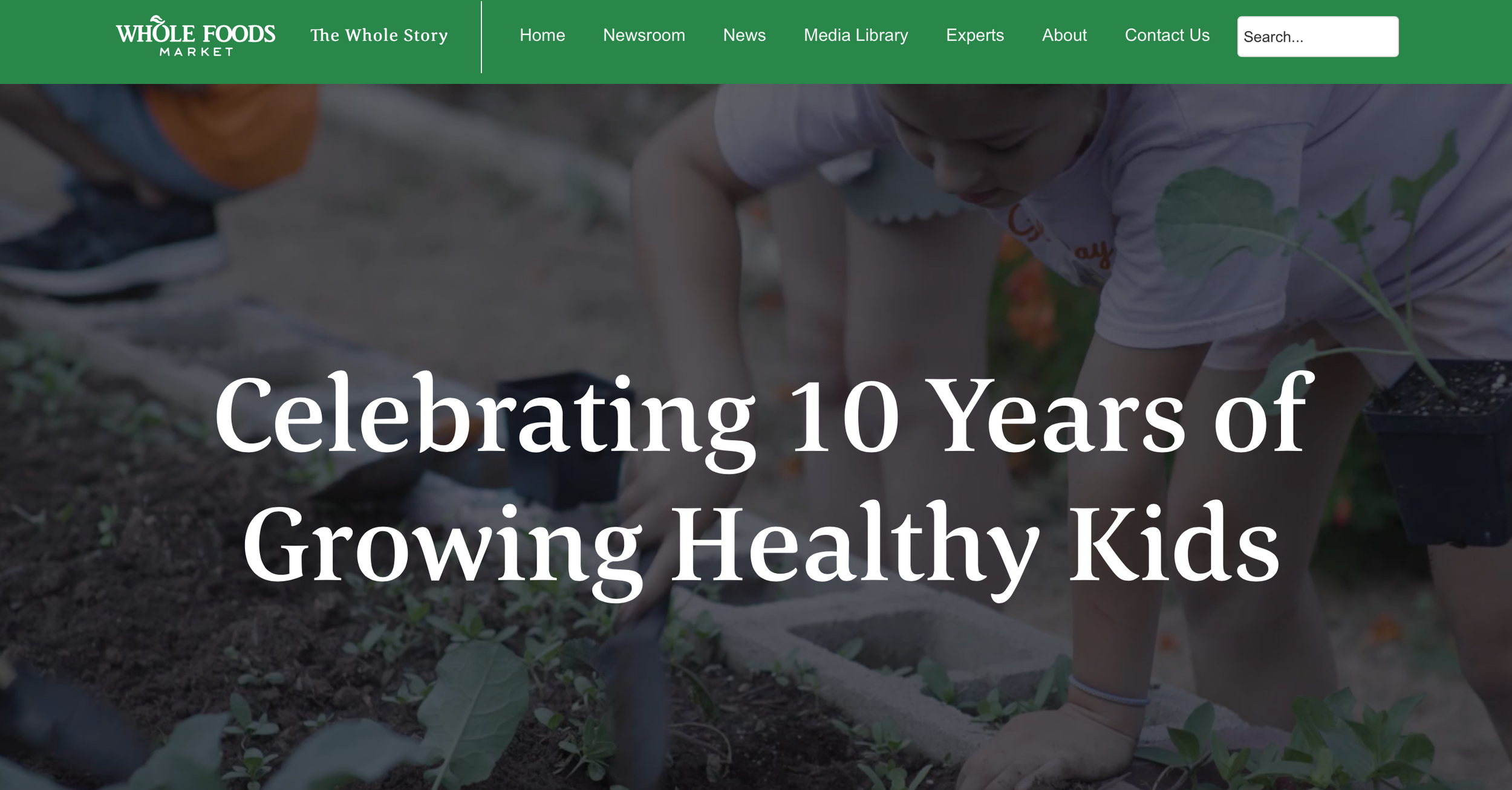 Growing Healthy Kids (blog intro for Whole Foods Market)