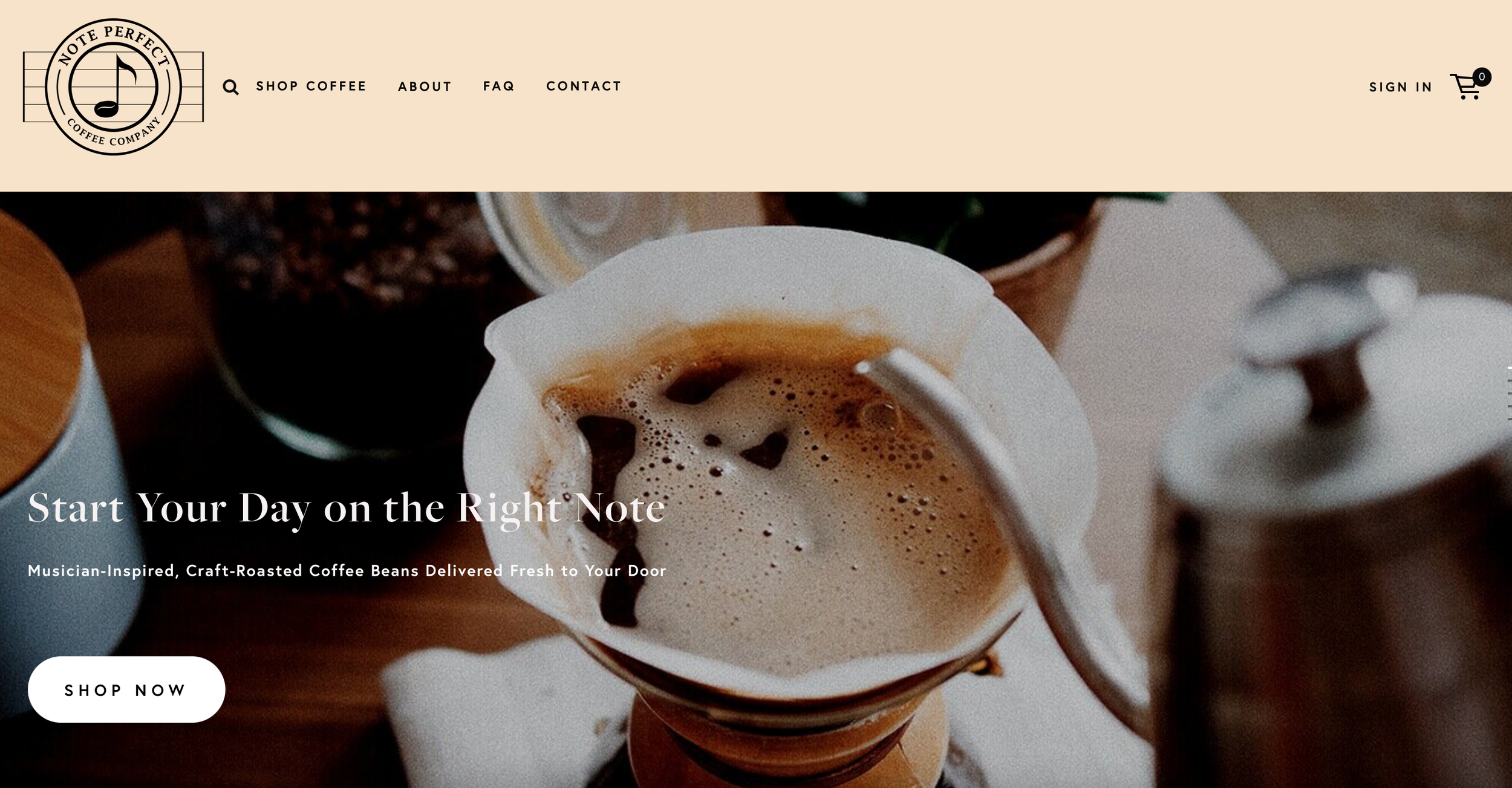 Note Perfect Coffee (Web Design & Copywriting)