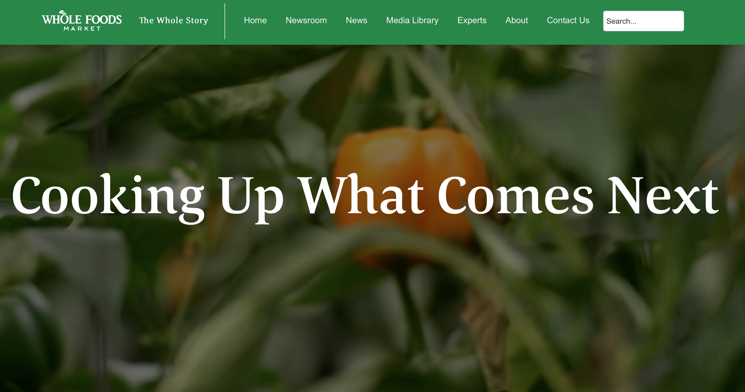 Cooking Up What Comes Next (blog intro for Whole Foods Market)