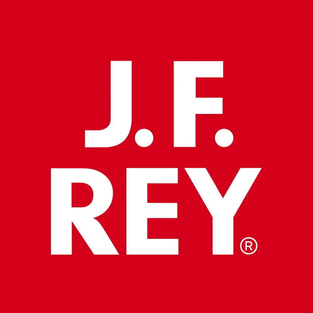Rood logo van J.F. REY, één van de merken uit de collectie van House of Glasses.