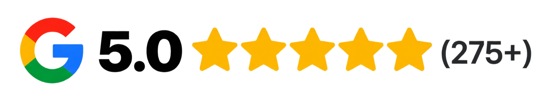 Vijfsterren reviews op Google van klanten.
