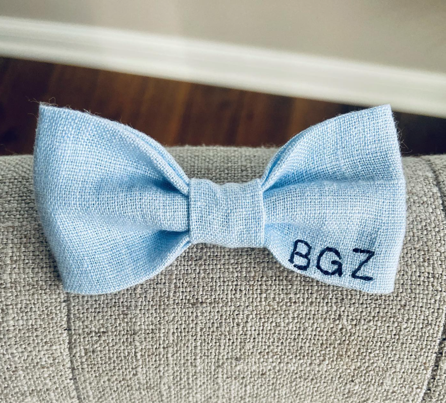 monogram bow tie