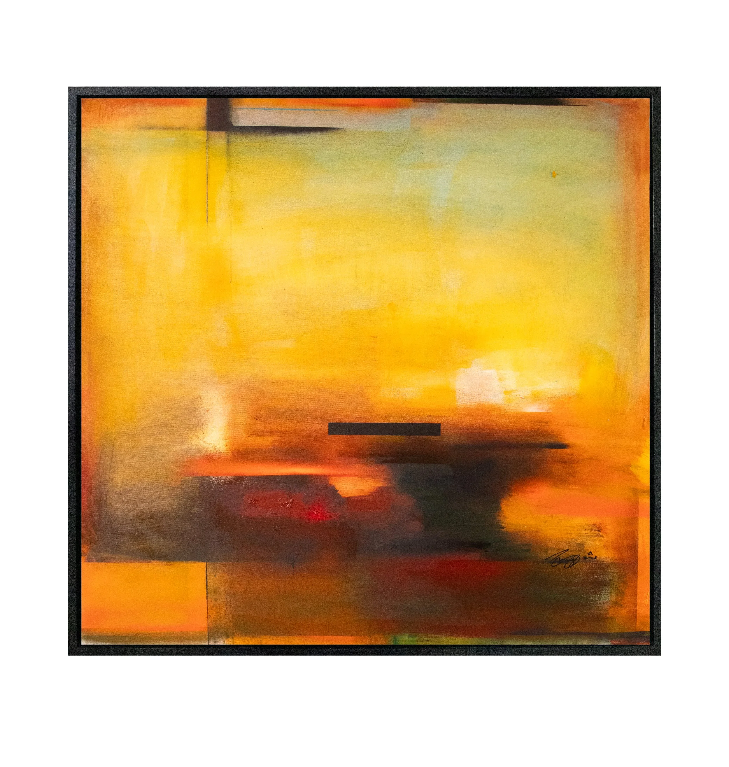 'October.'

126 × 126 cm

Oil, acrylic and enamel on canvas - Framed - 2025