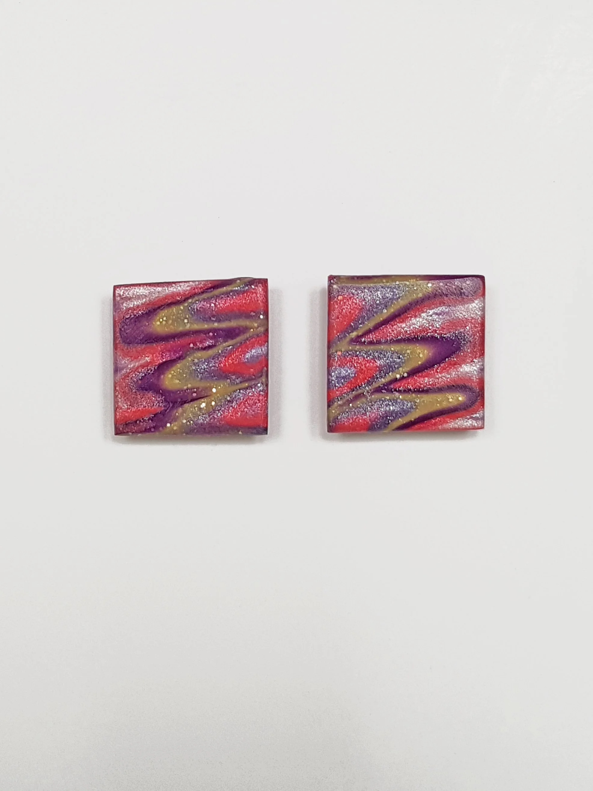 Zigzag Square Studs, £20.00