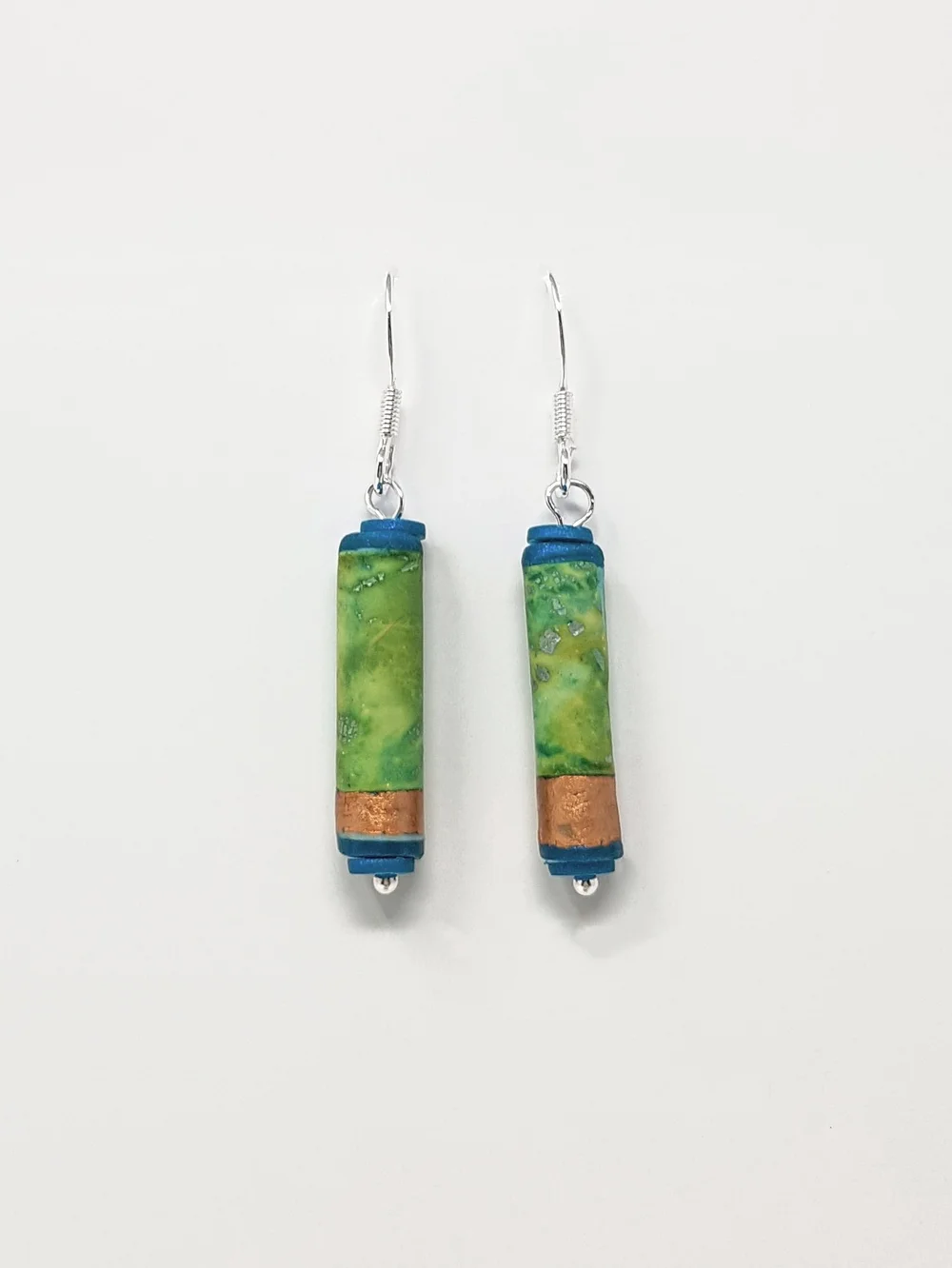 Green Turquoise Earrings with Sterling Silver — Jo Hunter