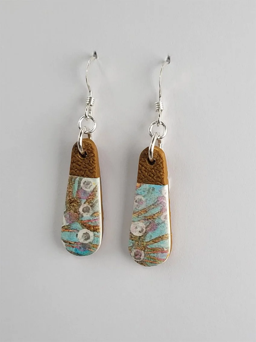 Sprig Ginger Droplet Earrings