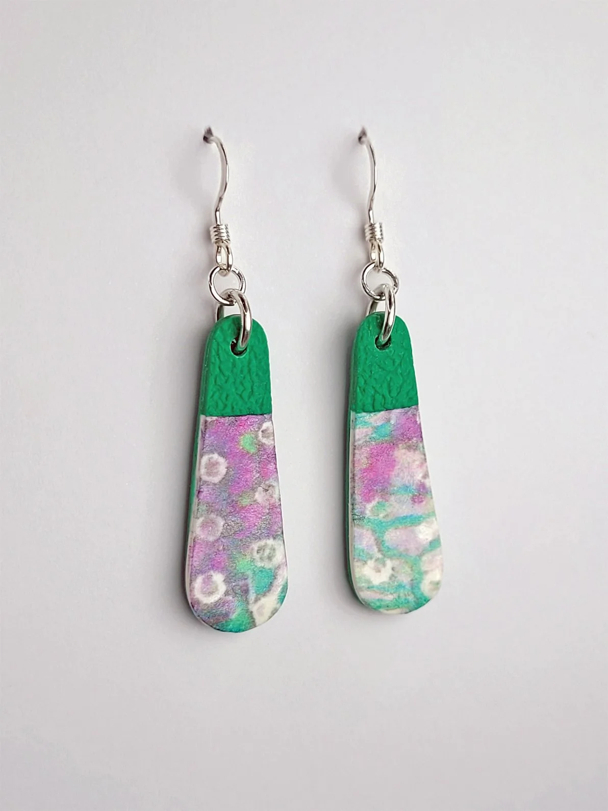 Sprig Green Teardrop Earrings