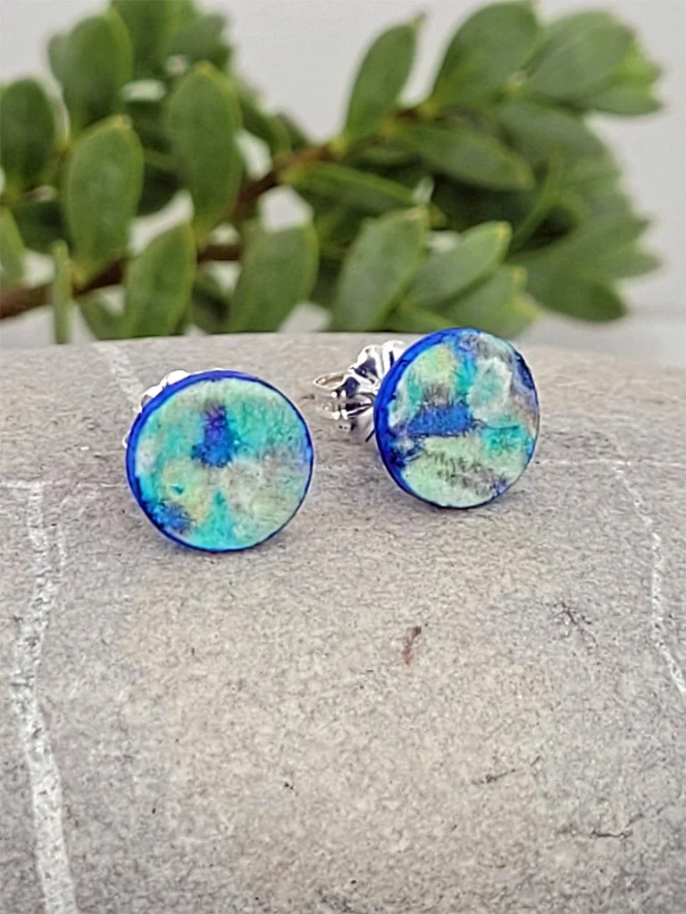 Sprig Blue Studs
