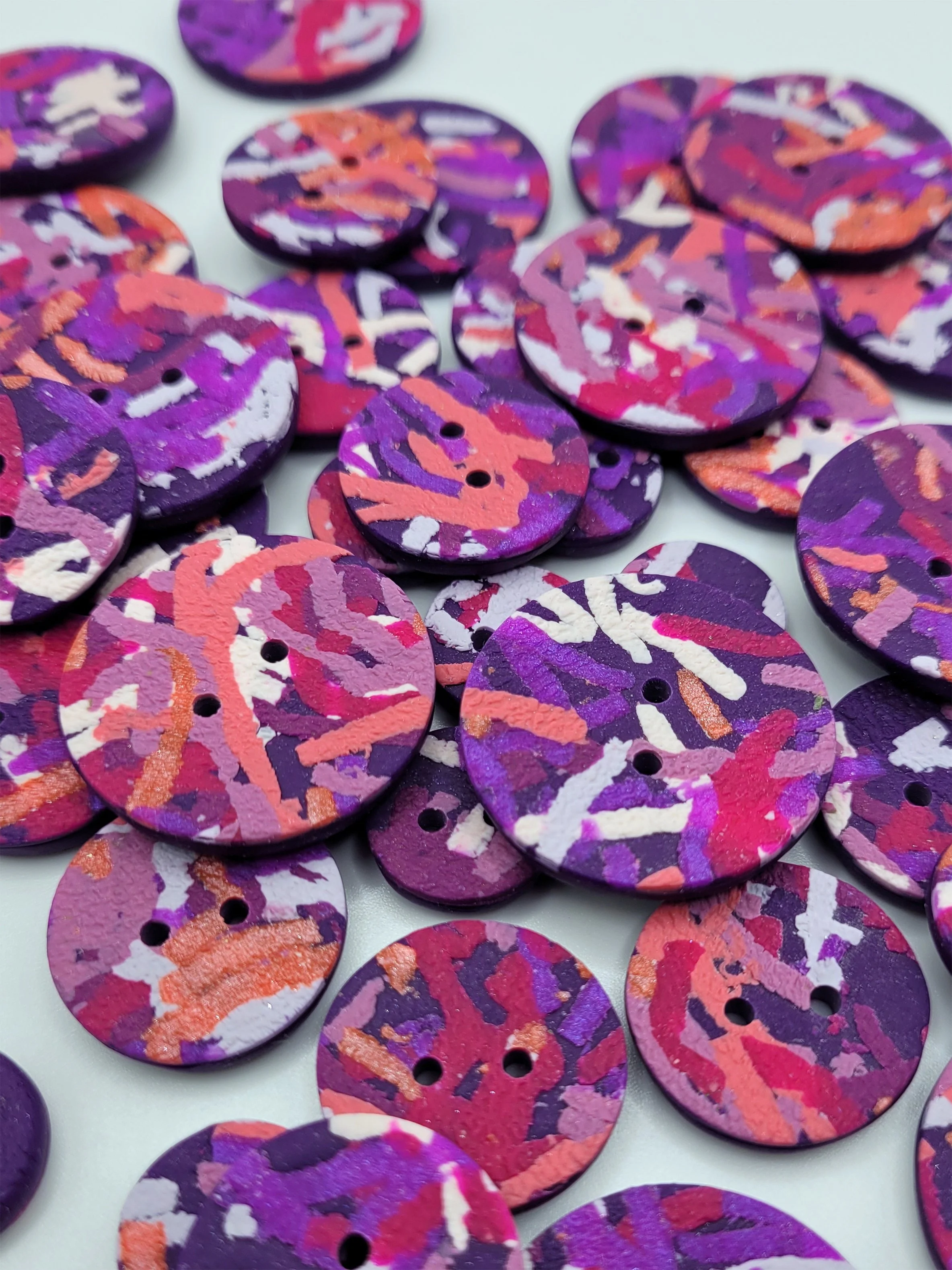 Purple Ticker Tape Buttons