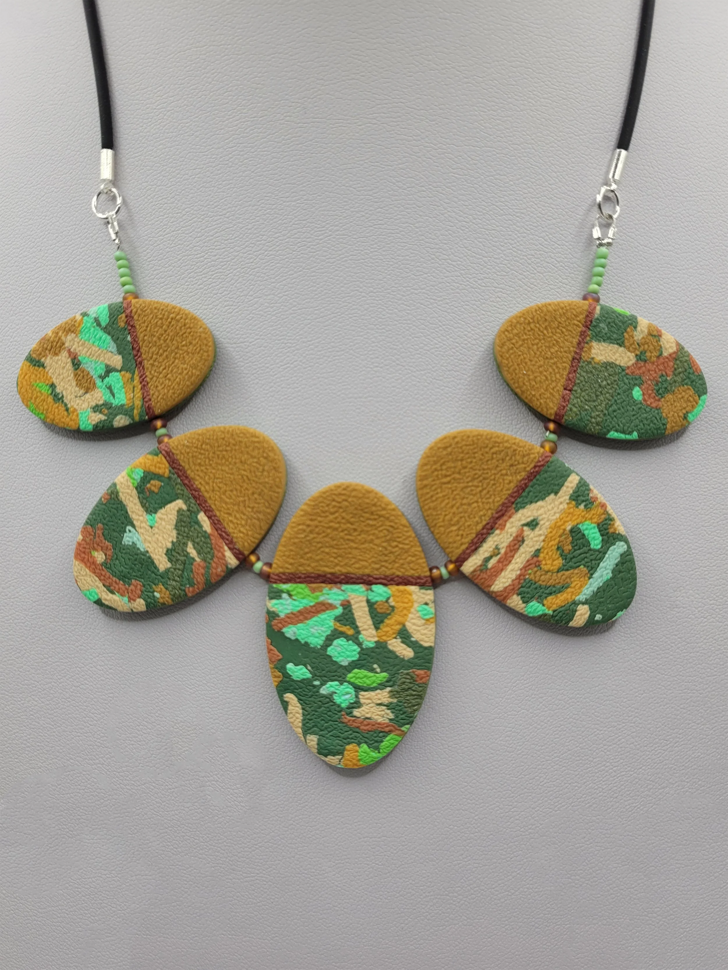 Green Ticker Tape Necklace