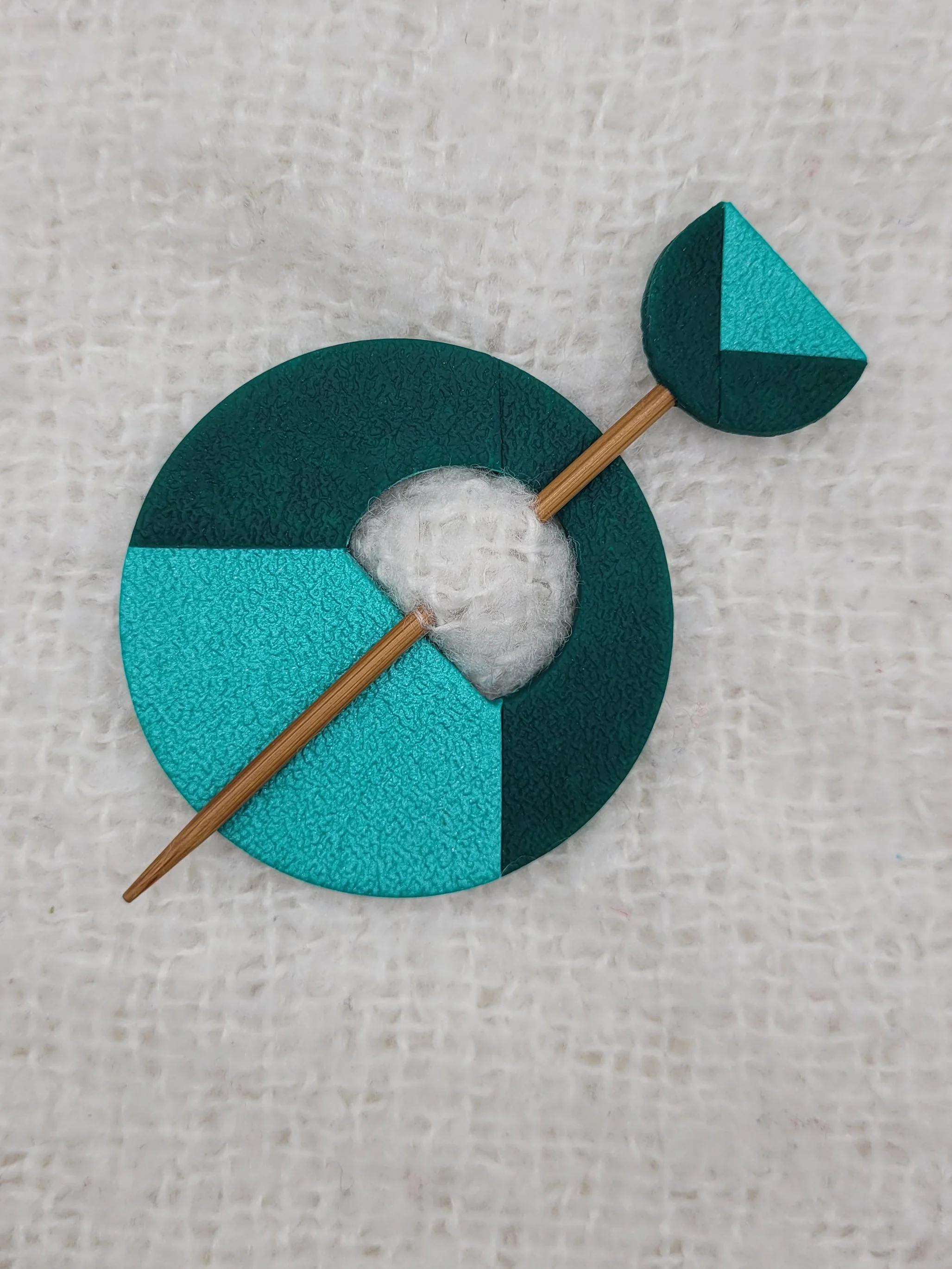 Two Tone Shawl Pin in Green