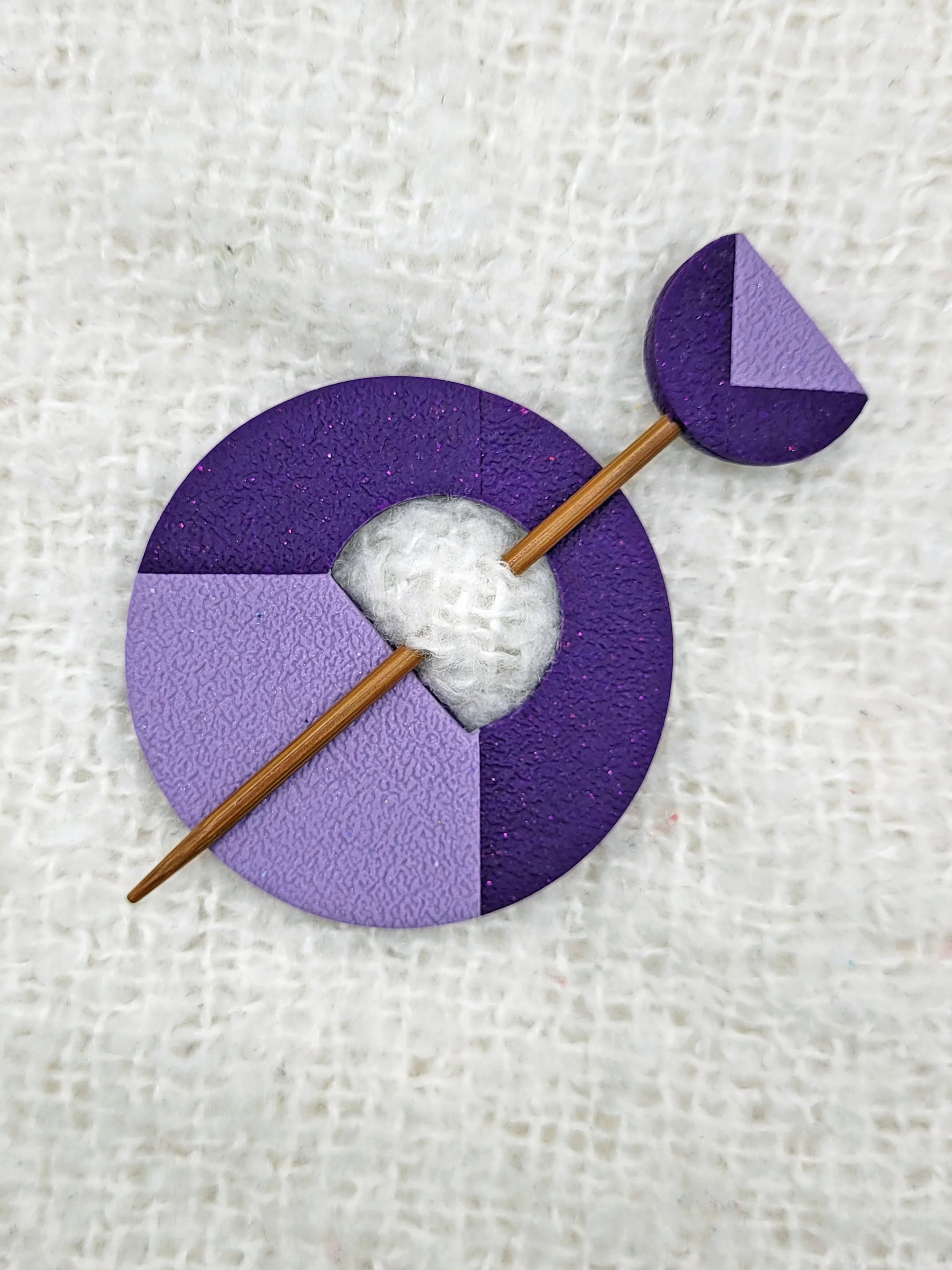Two Tone Shawl Pin in Purple