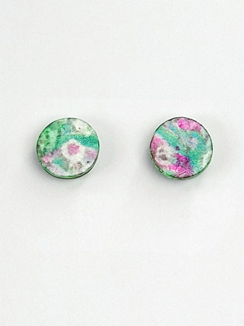 Sprig Green Studs