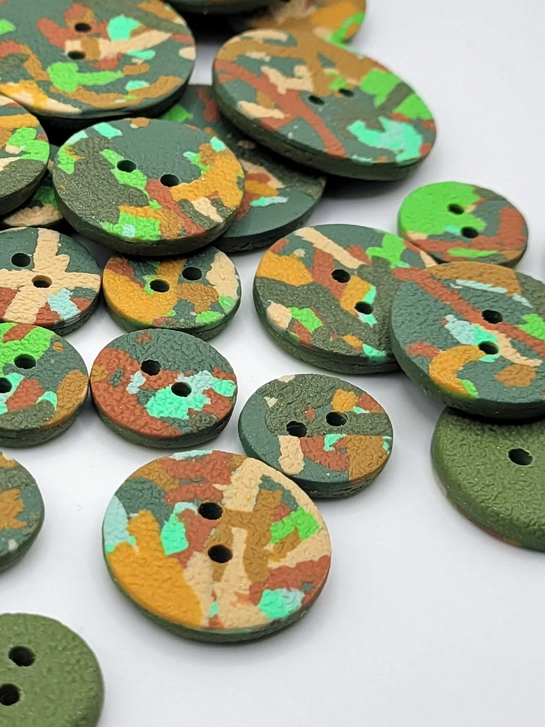 Green Ticker Tape Buttons