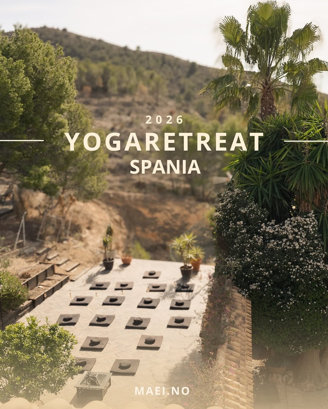 YOGA- &amp; VELV&AElig;RERETREAT I SPANIA 
30. mai - 6. juni 2026 
16.- 23. oktober 2026

Vi arrangerer to retreater til Spania (Alicante), et i mai og et i oktober. En uke med p&aring;fyll for kropp og sinn. 
Det blir daglig yoga- og meditasjonsprak