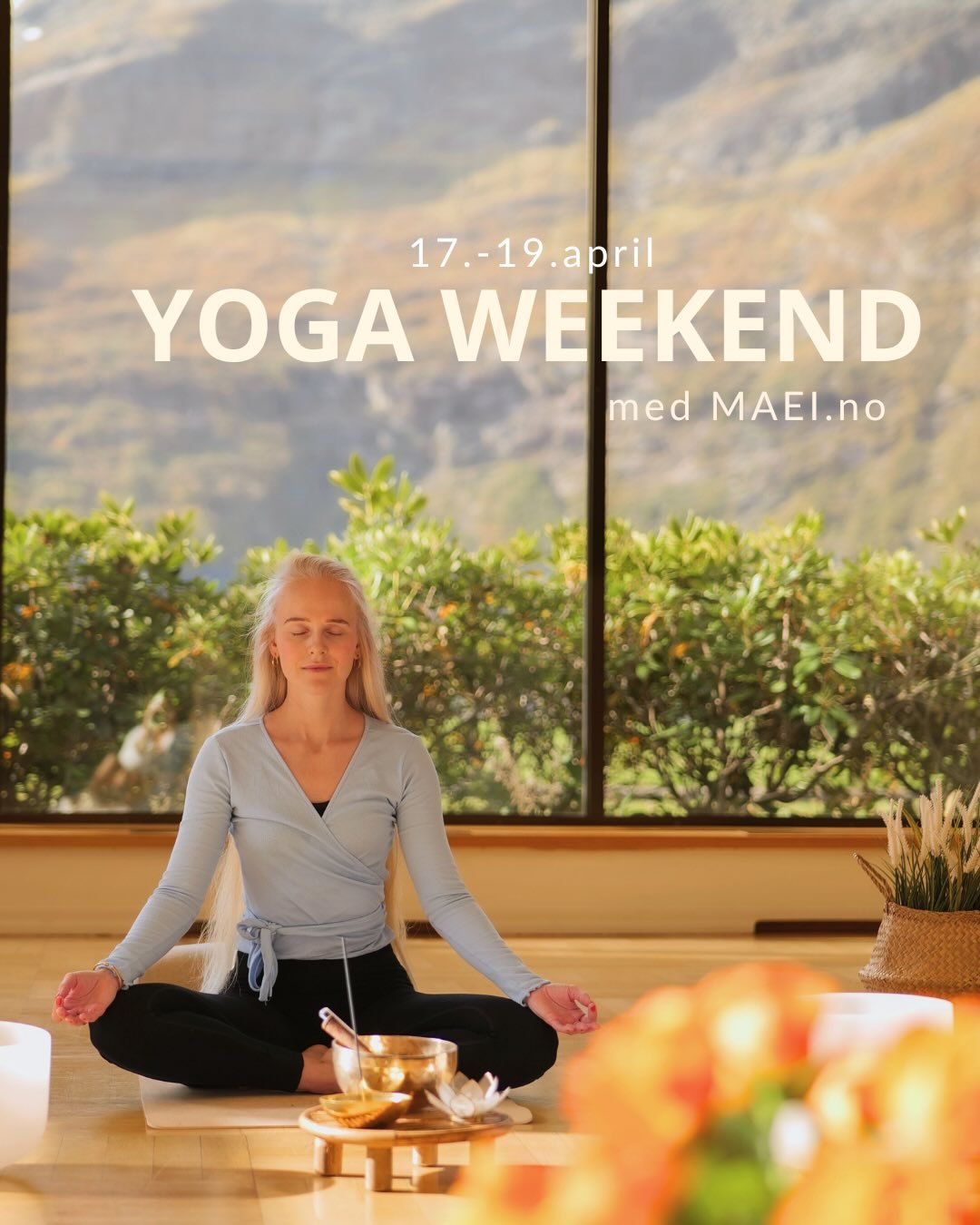 Ny Yoga weekend p&aring; Hotel Ullensvang 💛 
17.-19. april m&oslash;tes vi for &aring; sjekke inn og puste ut. Det blir ulike typer yoga, tilpasset forskjellige niv&aring;. Rolige timer som passer for alle og aktive timer delt opp i to alternativ, n