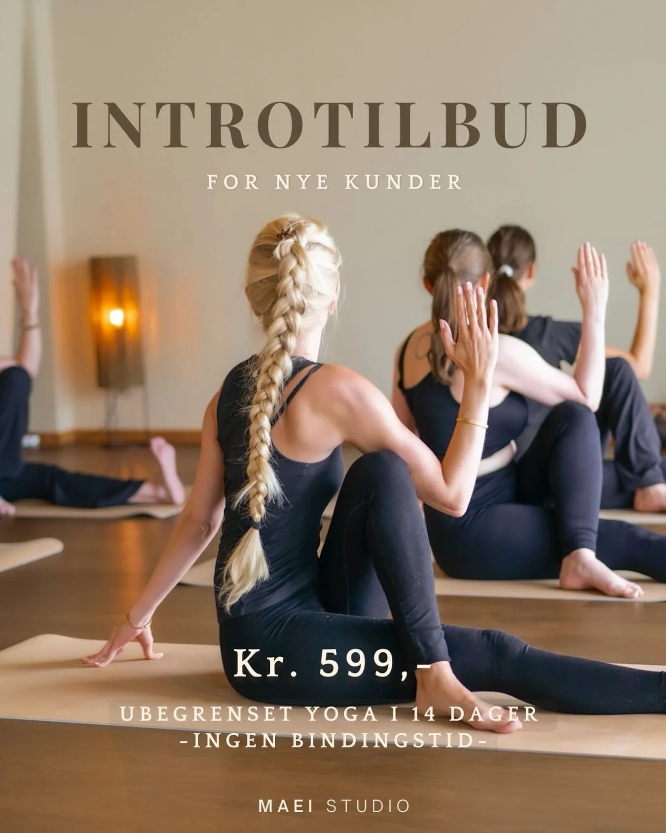 Introtilbud til nye kunder 🌻

Delta p&aring; alle de timene du &oslash;nsker i 14 dager for kun kr. 599,- (ingen bindingstid).

Booker du medlemskap med 12 m&aring;neders bindingstid innen 2 uker etter introperioden, f&aring;r du refundert introtilb