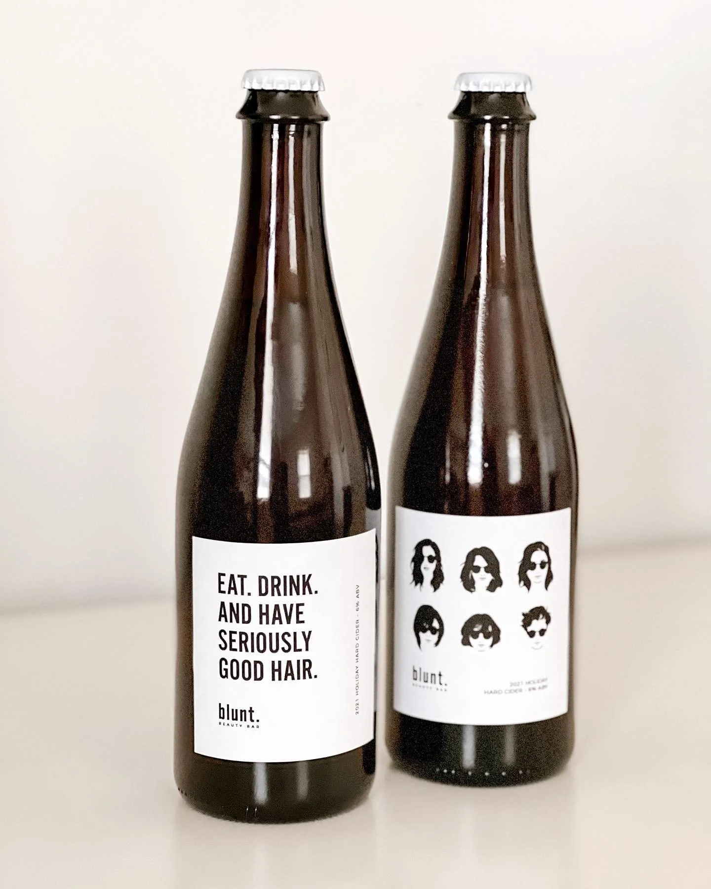 Custom gifts for Bekki at @bluntbeautybar! This homemade hard cider needed a sleek label (or two).